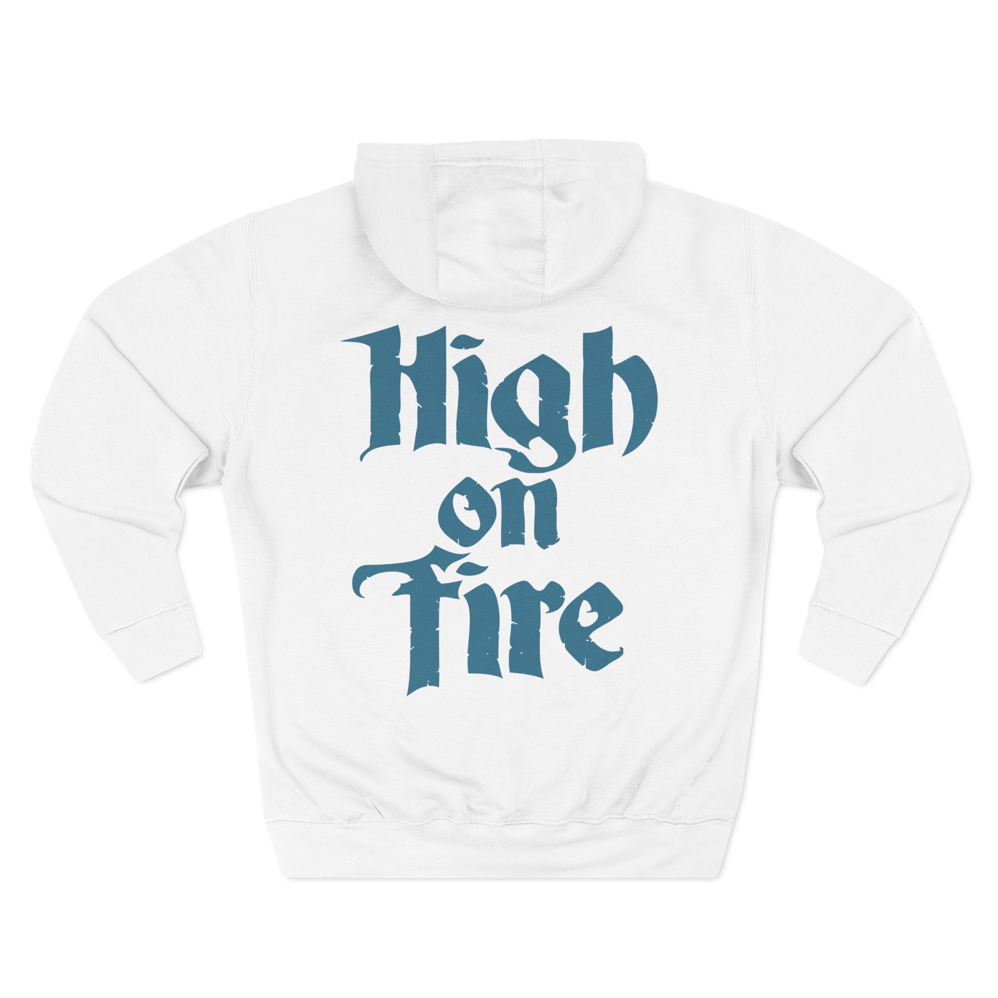 High on Fire Skull Knife Three-Panel Fleece Hoodie