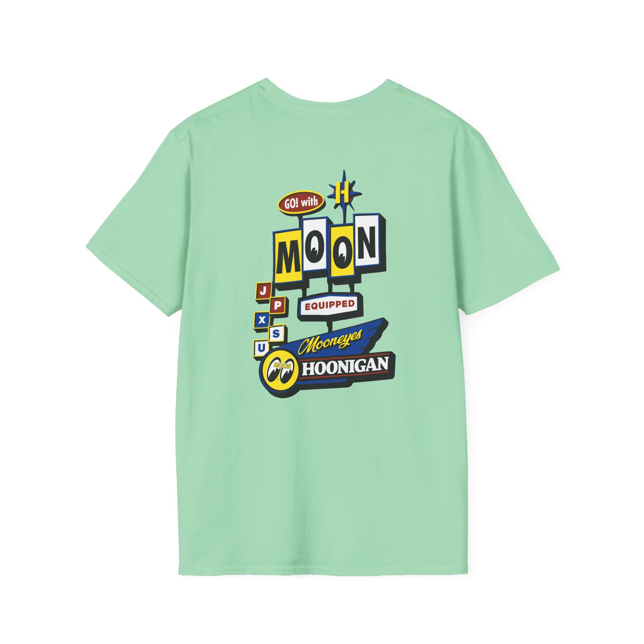Hoonigan X Mooneyes Moonmotel Unisex Softstyle T-Shirt