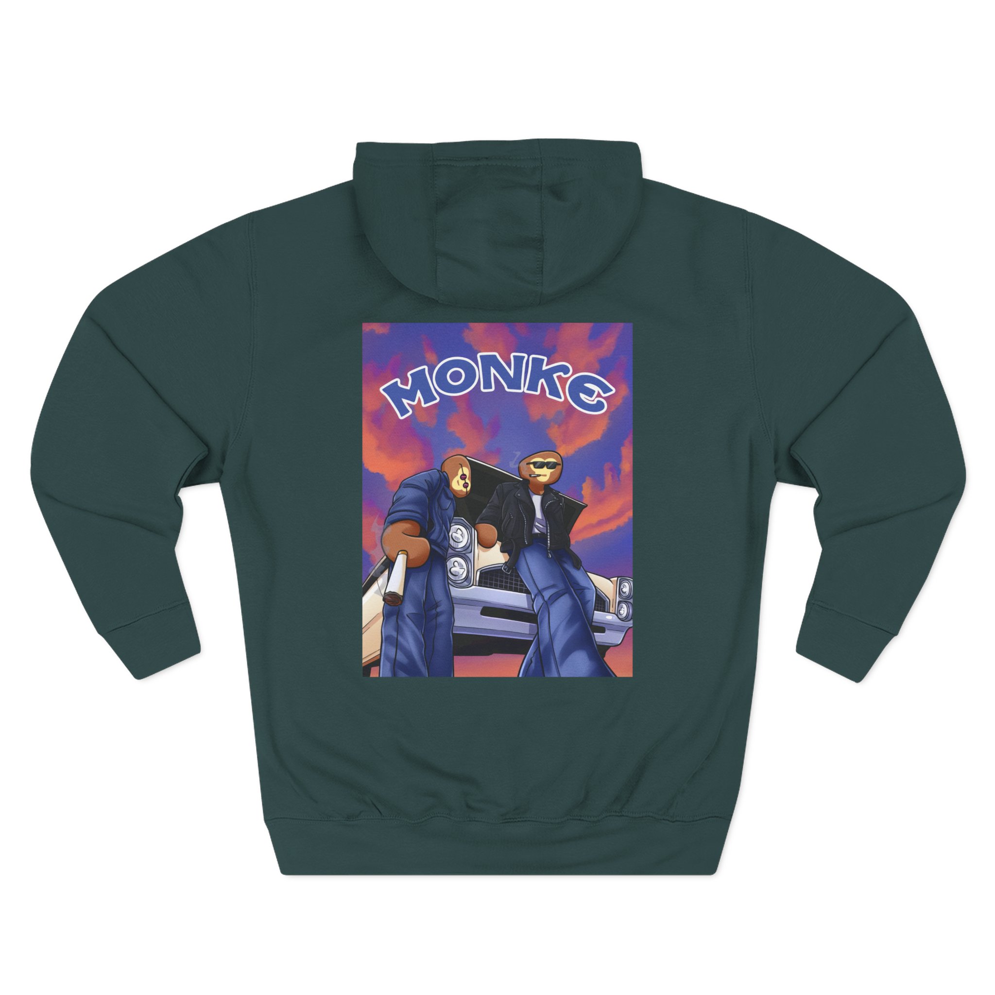 Spoonkid Monke Three-Panel Fleece Hoodie