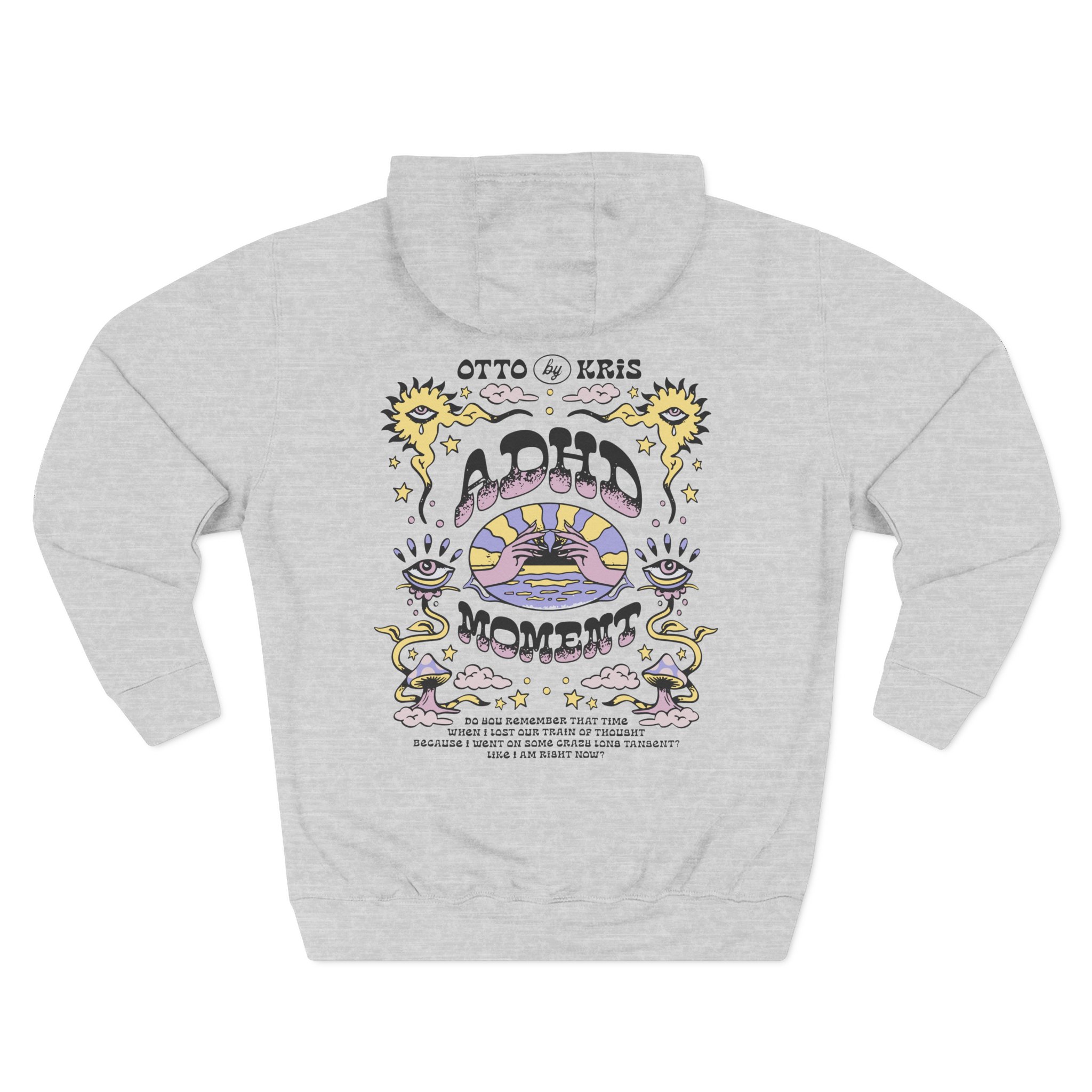 Kallmekris Adhd Moment Three-Panel Fleece Hoodie