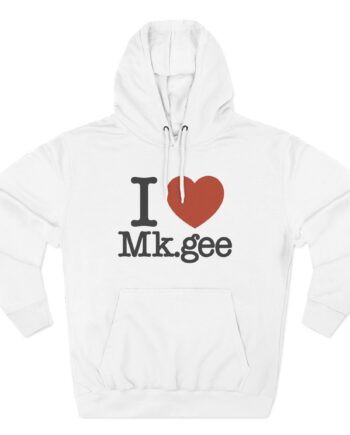 Mkgee I Love Three-Panel Fleece Hoodie
