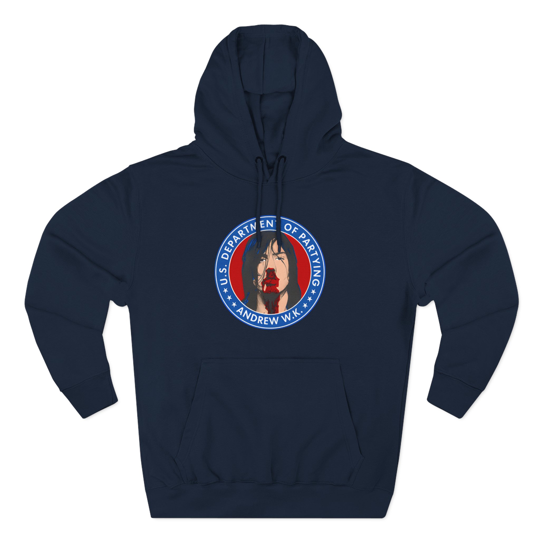 Andrew Wk Us Dept of Partying Three-Panel Fleece Hoodie