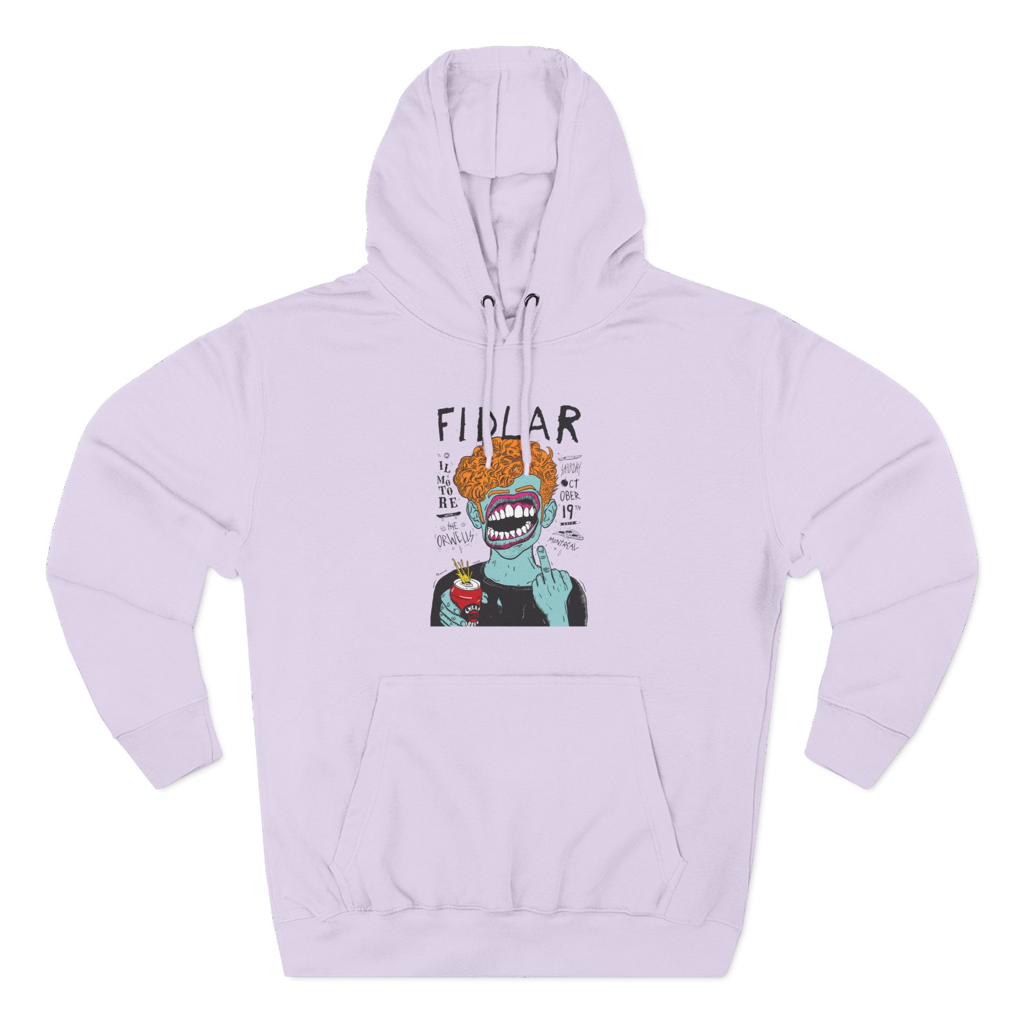 Fidlar Band Rock the Orwells Three-Panel Fleece Hoodie