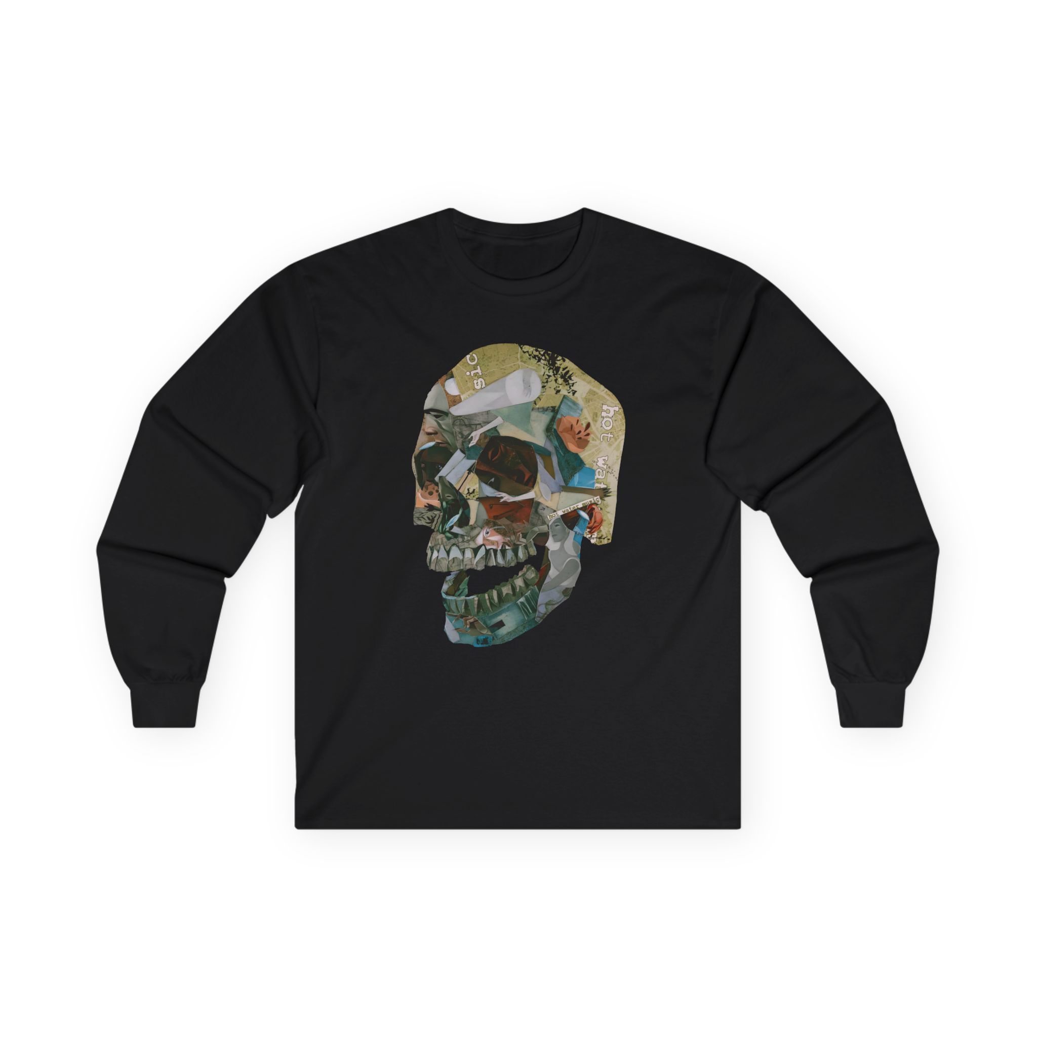 Hot Water Music Album Collage Skull Unisex Ultra Cotton Long Sleeve Tee