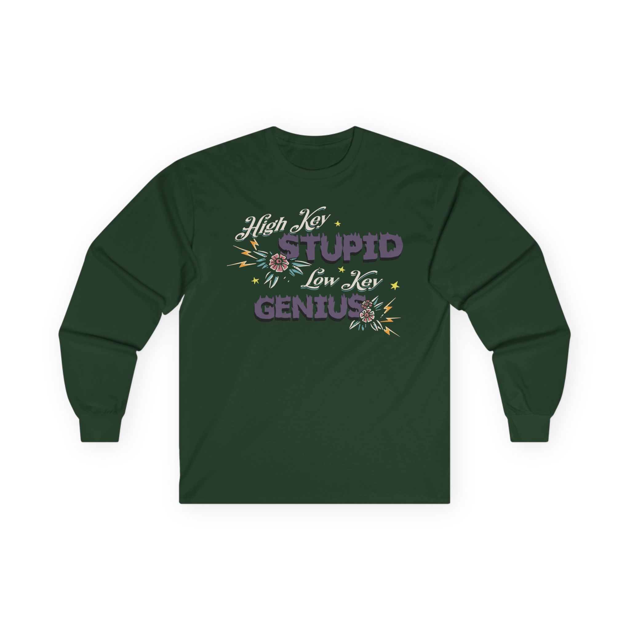 Kallmekris High Key Stupid Genius Unisex Ultra Cotton Long Sleeve Tee