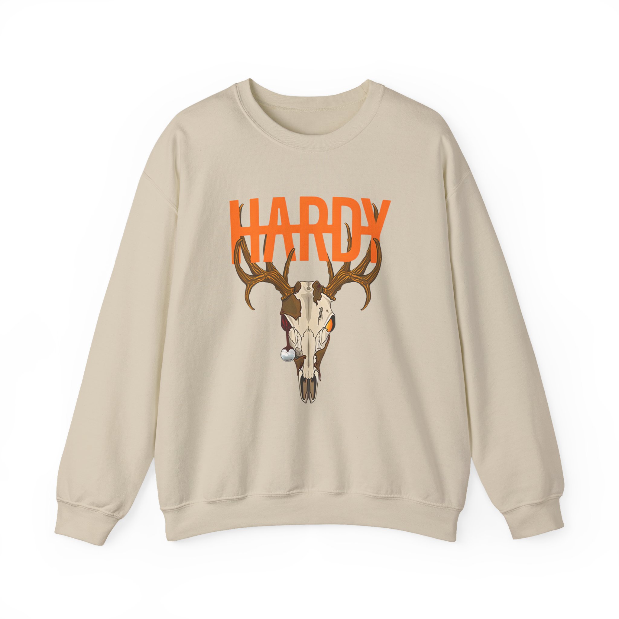 Hardy Deer Skull Unisex Heavy Blendâ„¢ Crewneck Sweatshirt