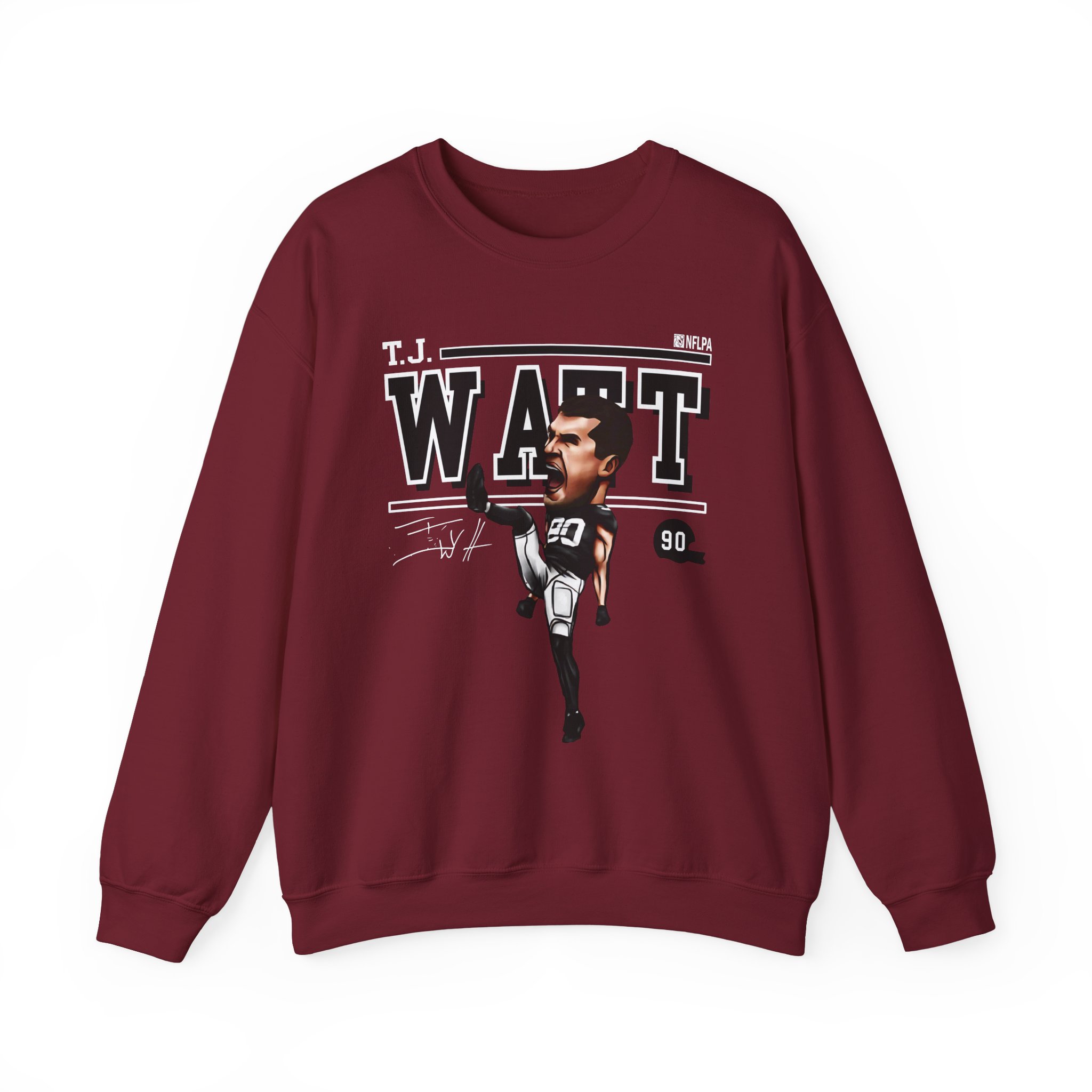Tj Watt Cartoon Unisex Heavy Blendâ„¢ Crewneck Sweatshirt