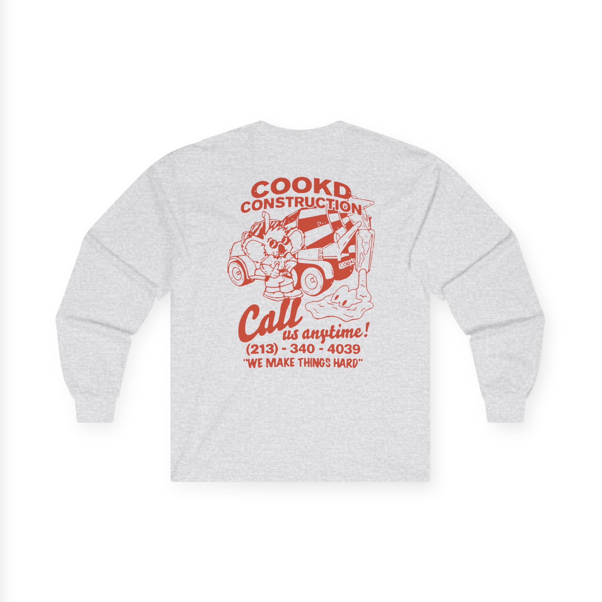 Cookd Construction Koala Unisex Ultra Cotton Long Sleeve Tee
