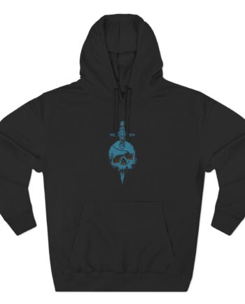 High on Fire Skull Knife Three-Panel Fleece Hoodie