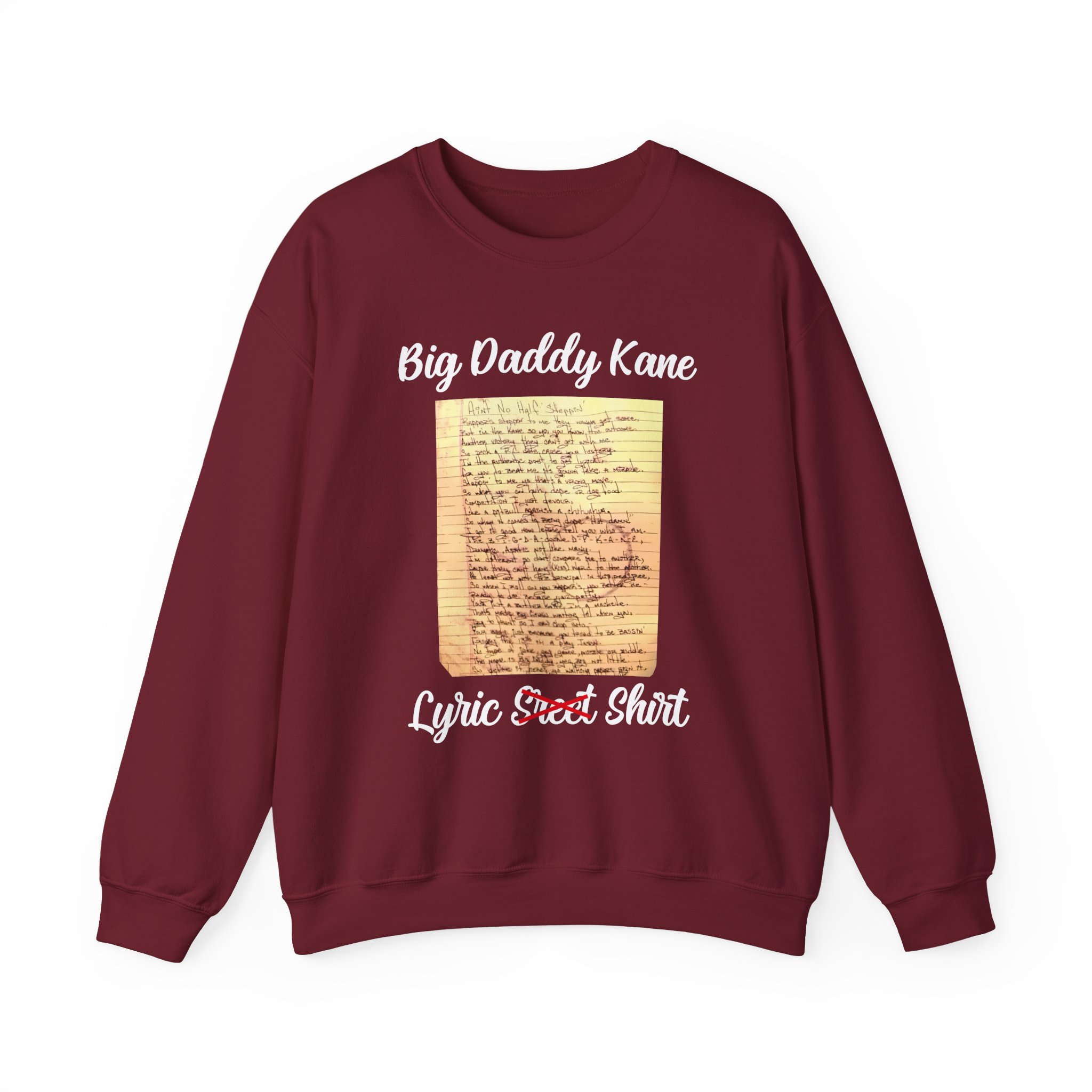 Big Daddy Kane Ain't No Half Steppin Lyric sheet Unisex Heavy Blend Crewneck Sweatshirt