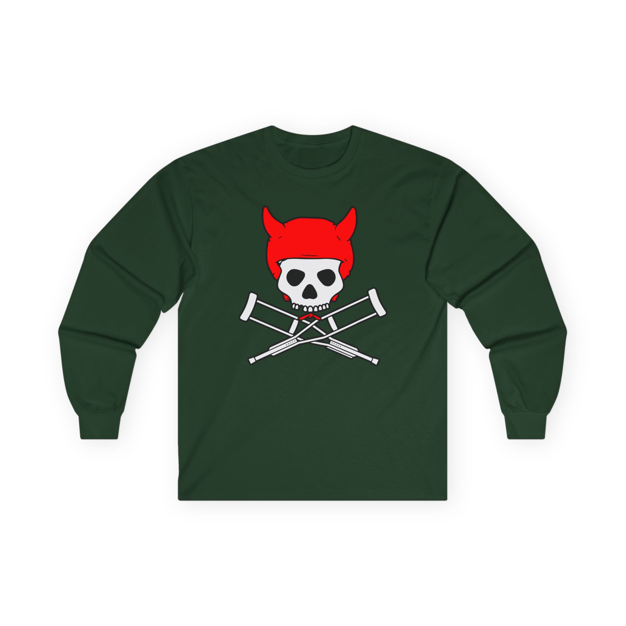 Jackass Devil Horns Skull & Crossbones Unisex Ultra Cotton Long Sleeve Tee