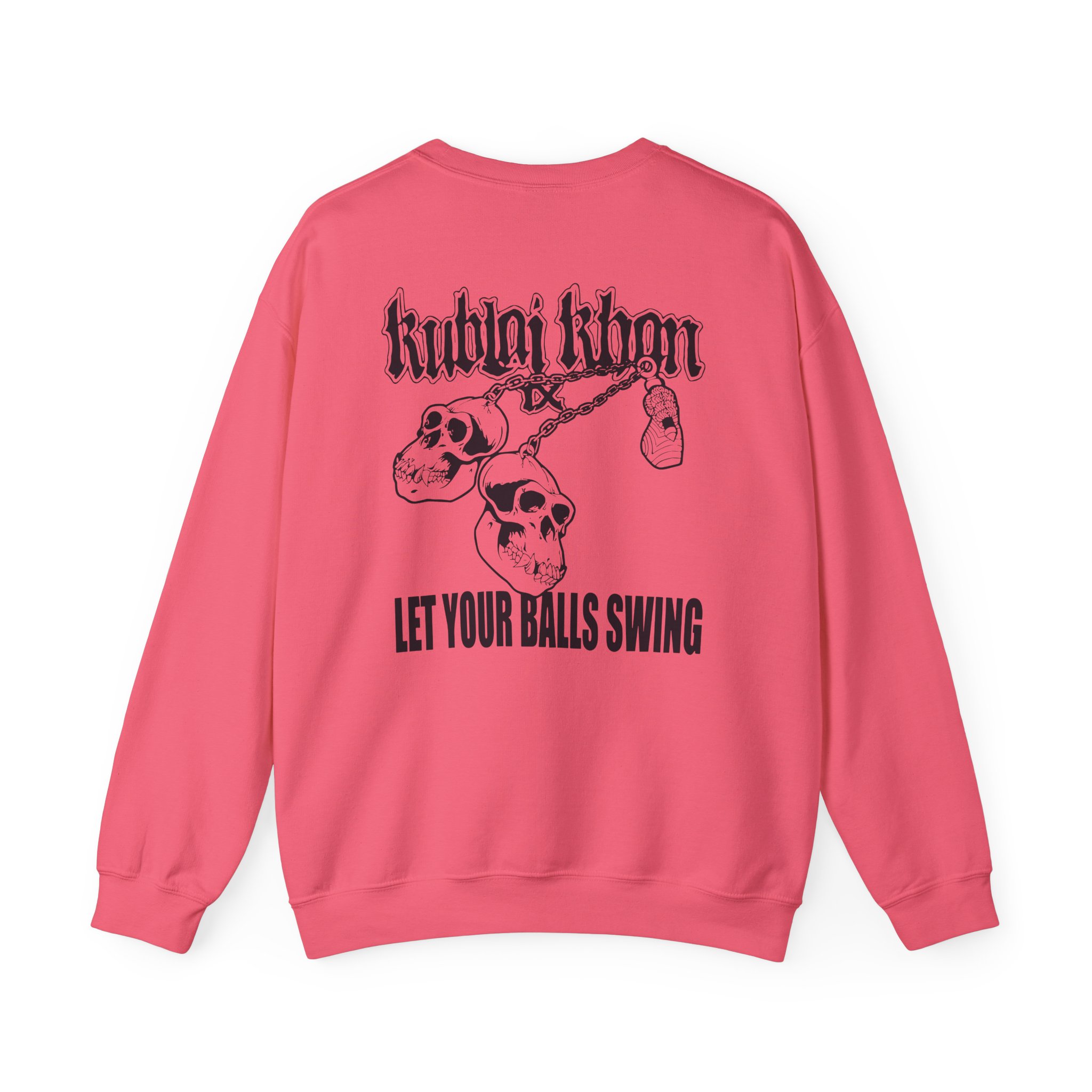 Kublai Khan - Let the Balls Swing Natural Unisex Heavy Blendâ„¢ Crewneck Sweatshirt