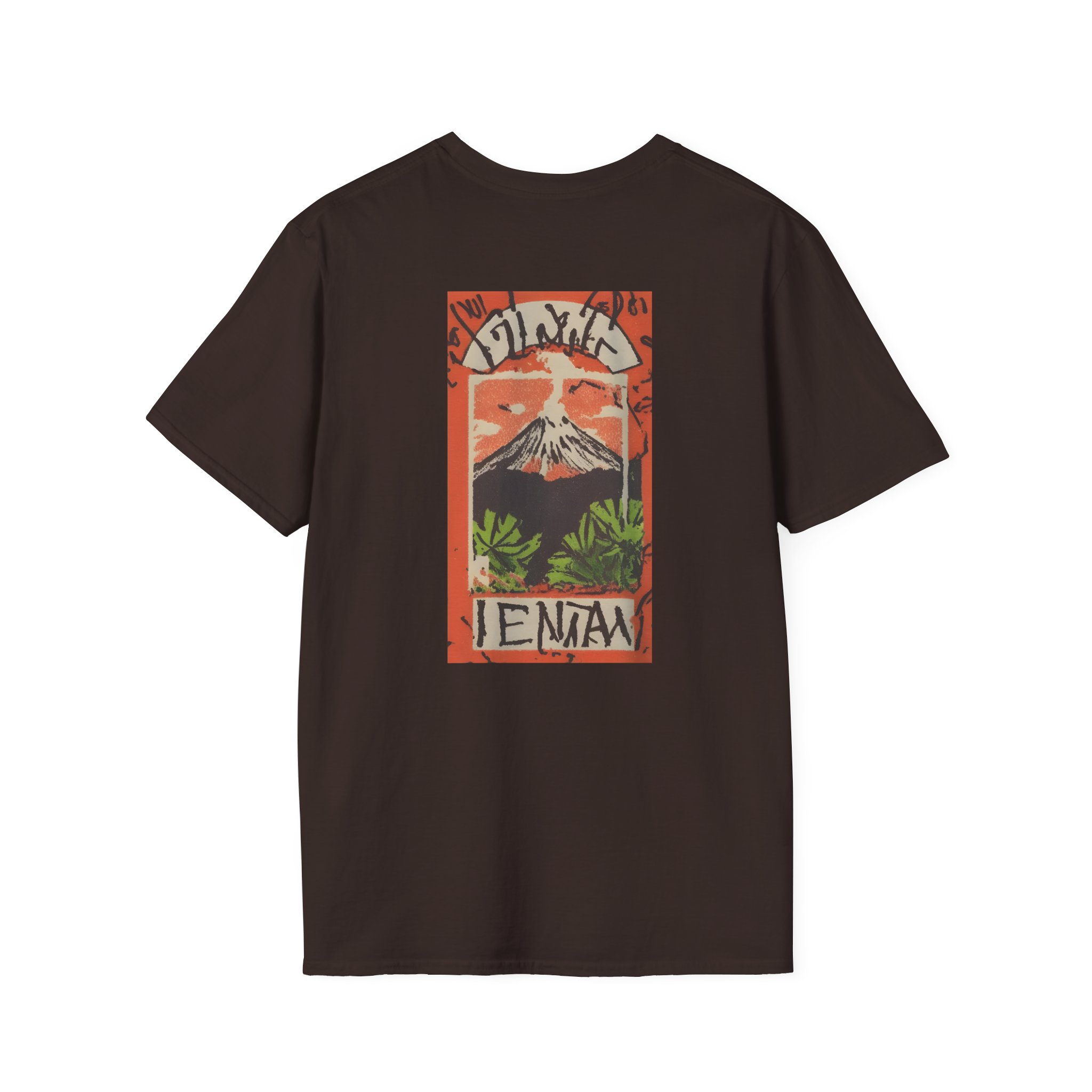 Jungle Volcano Art Unisex Softstyle T-Shirt