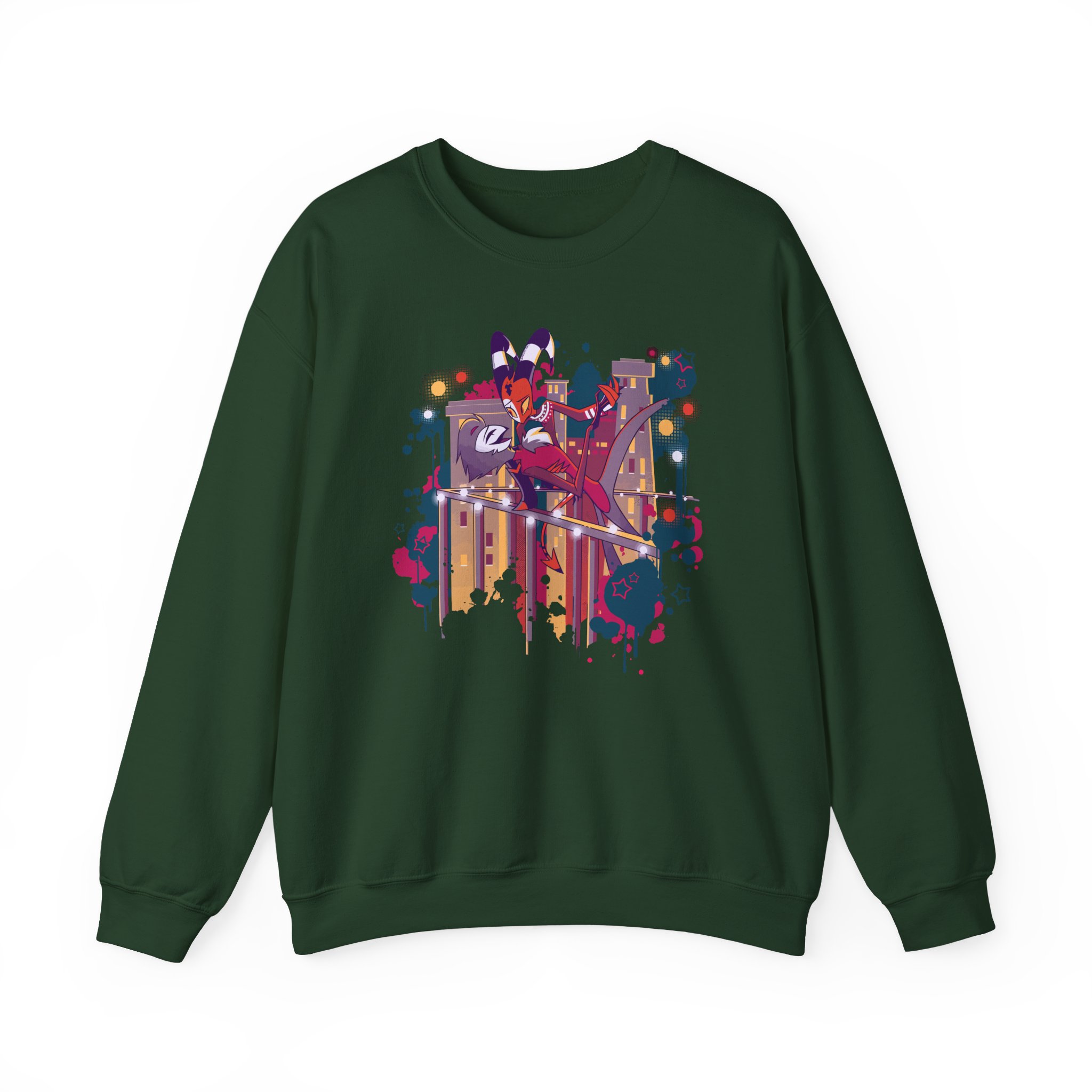 Vivziepop Stolas + Blitz Rooftop Dance Unisex Heavy Blendâ„¢ Crewneck Sweatshirt