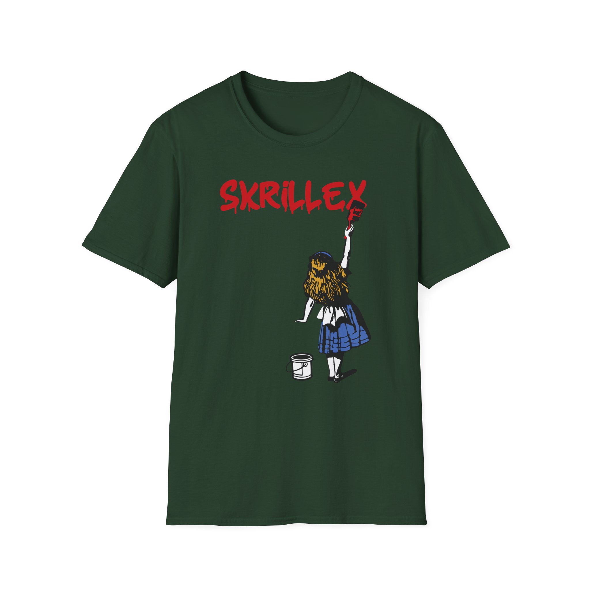 skrillex red girl Unisex Softstyle T-Shirt