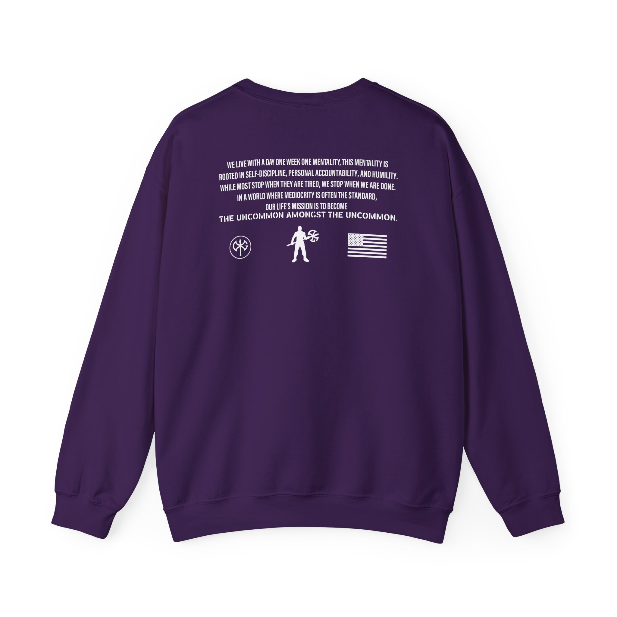 David Goggins Ethos Slogan Unisex Heavy Blendâ„¢ Crewneck Sweatshirt