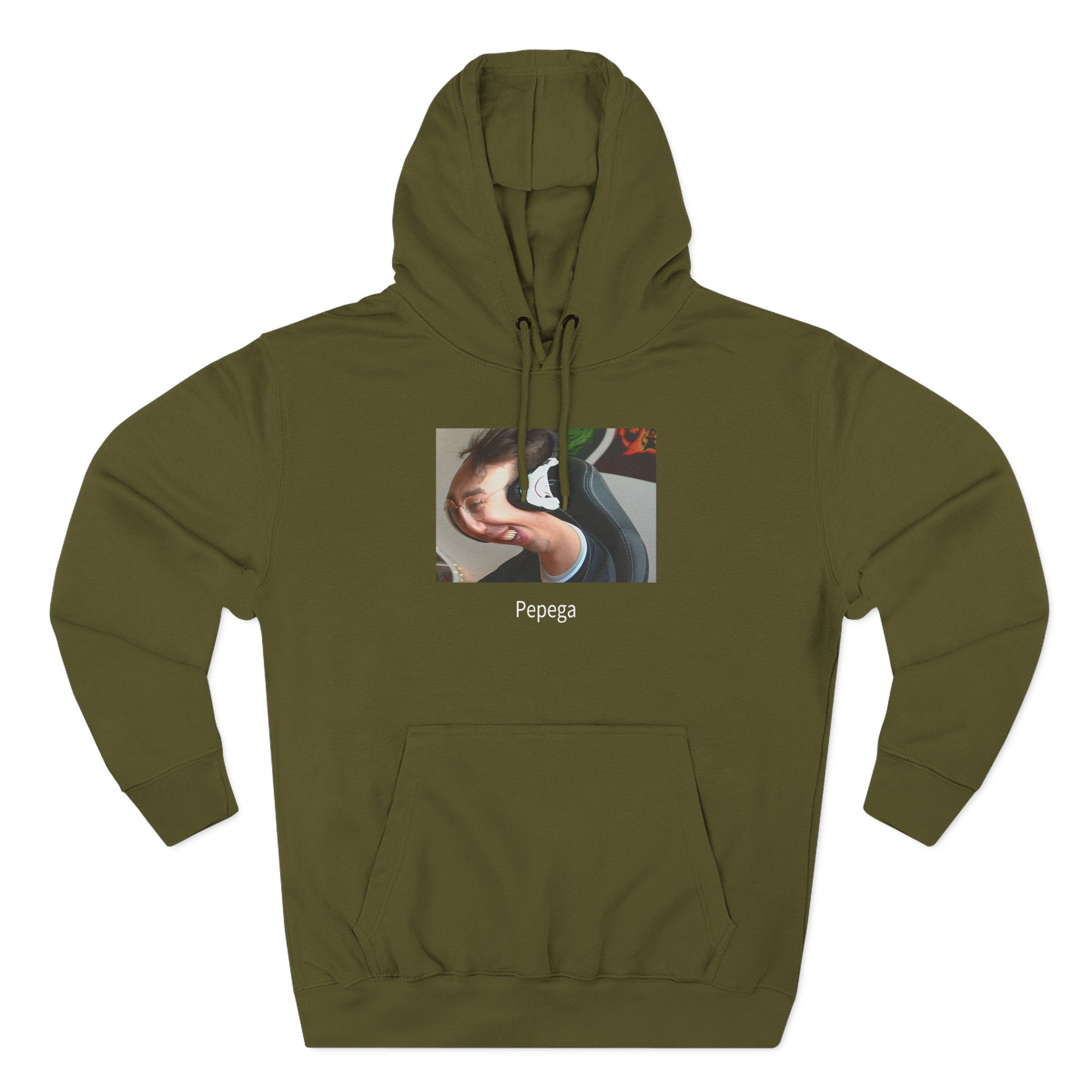 Papaplatte Pepega Three-Panel Fleece Hoodie