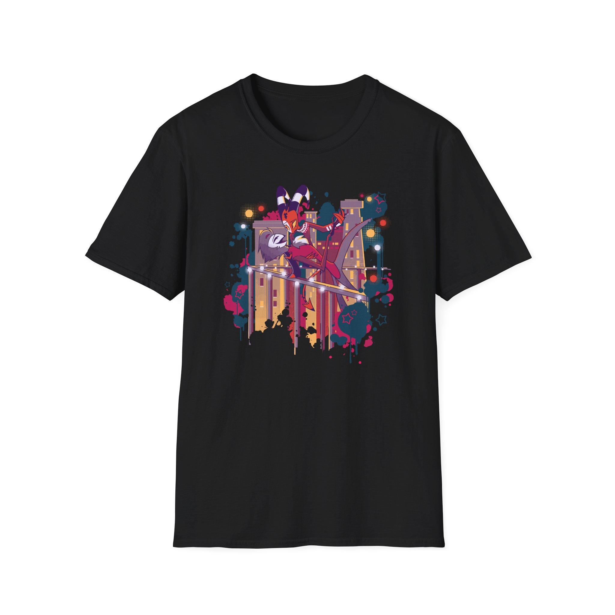 Vivziepop Stolas + Blitz Rooftop Dance Unisex Softstyle T-Shirt