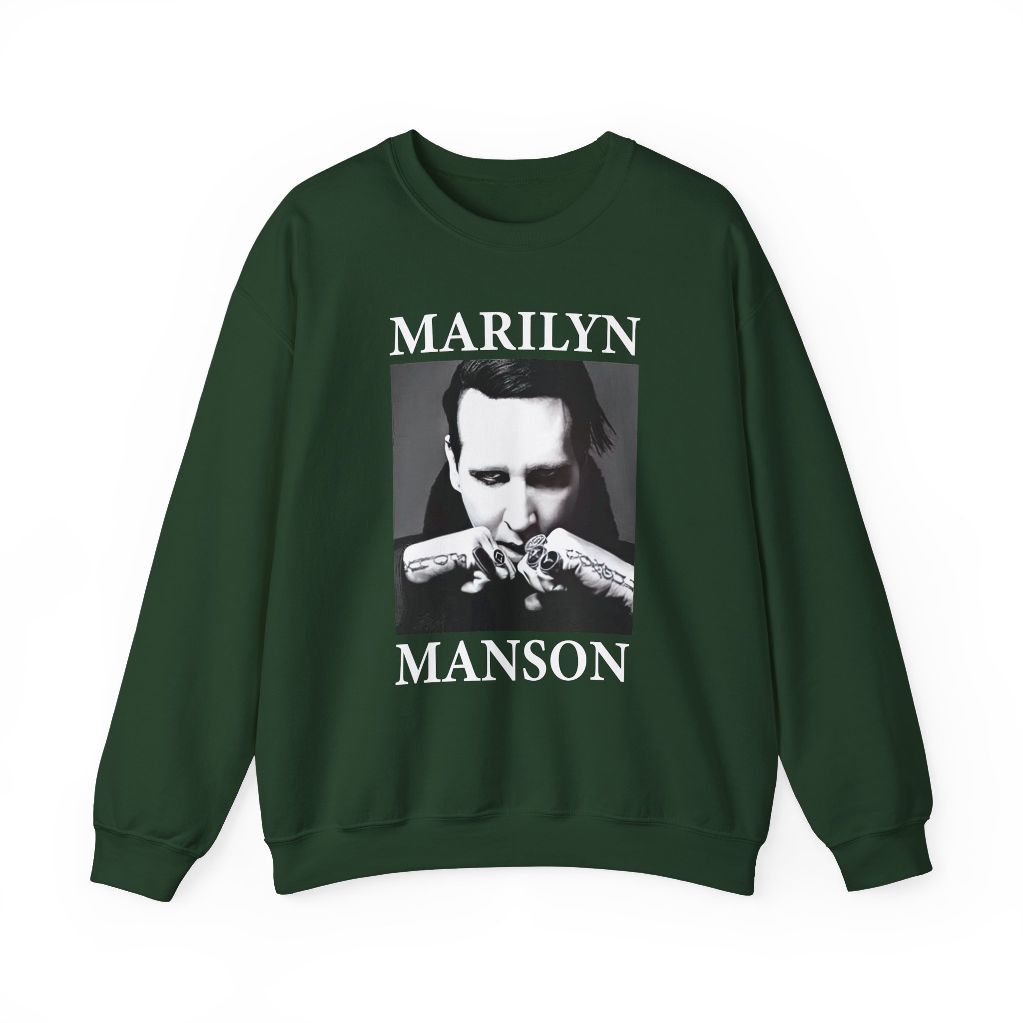 Marilyn Manson Fists Amplified Unisex Heavy Blendâ„¢ Crewneck Sweatshirt