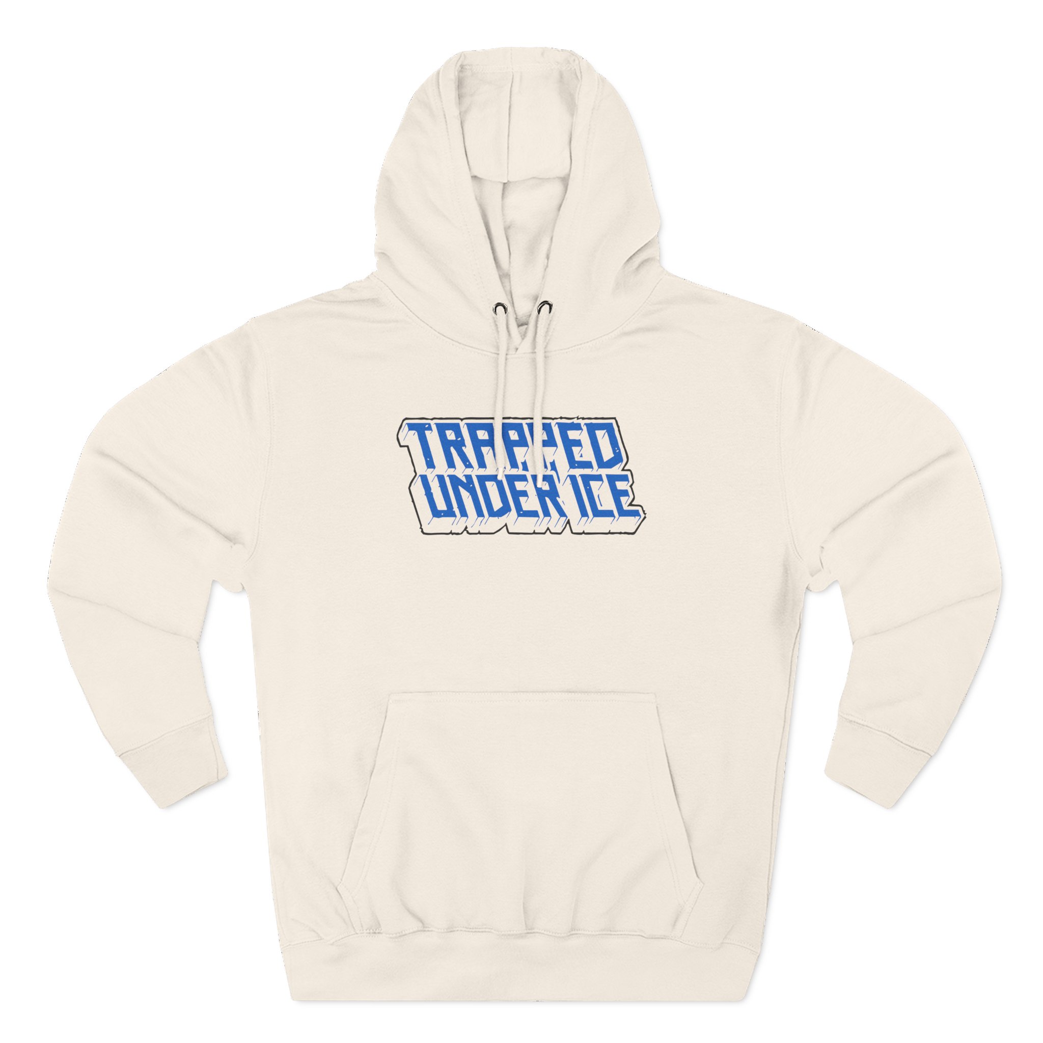Trapped Under Ice Stacked 3d Logo Three-Panel Fleece Hoodie