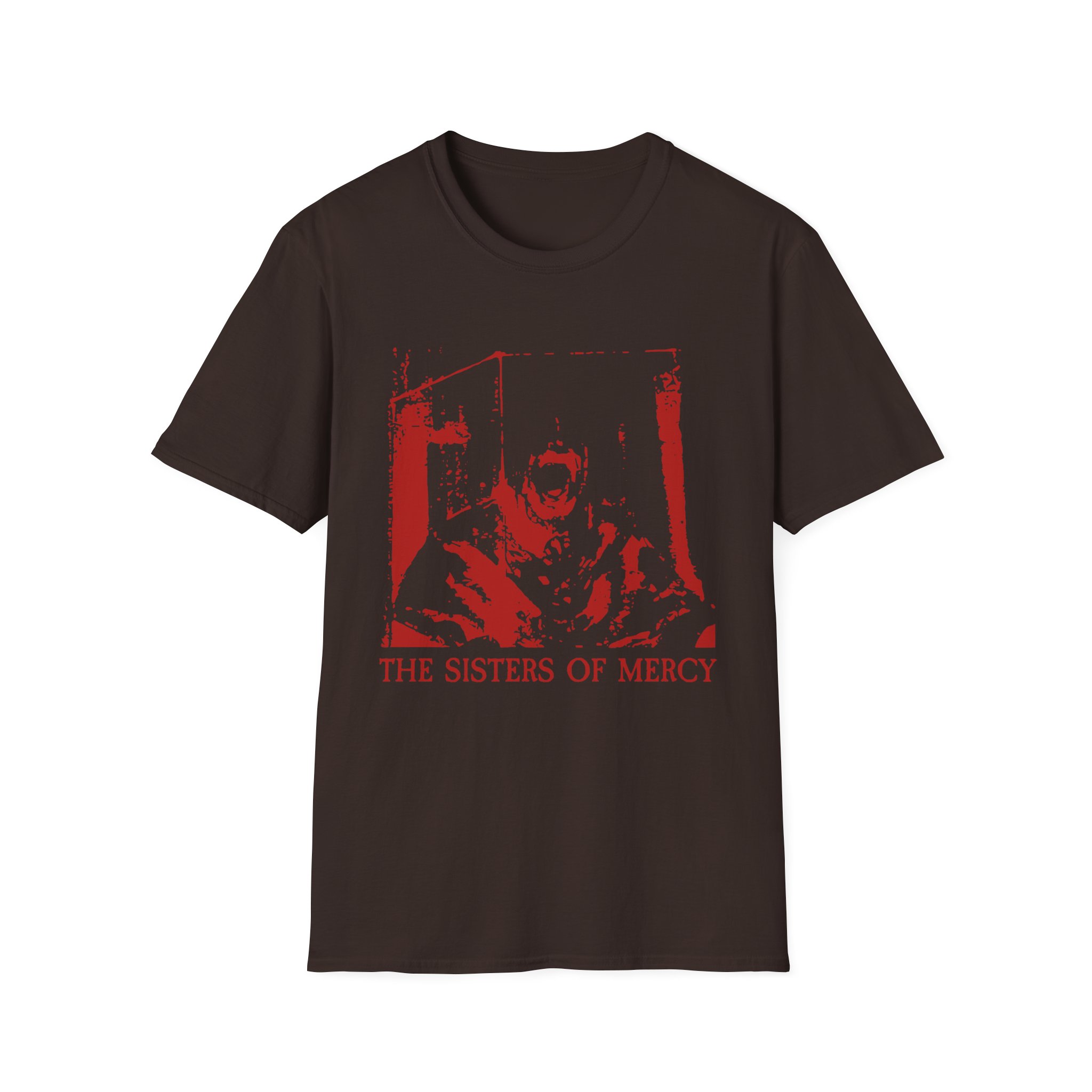 The Sisters Of Mercy Red Scream Unisex Softstyle T-Shirt