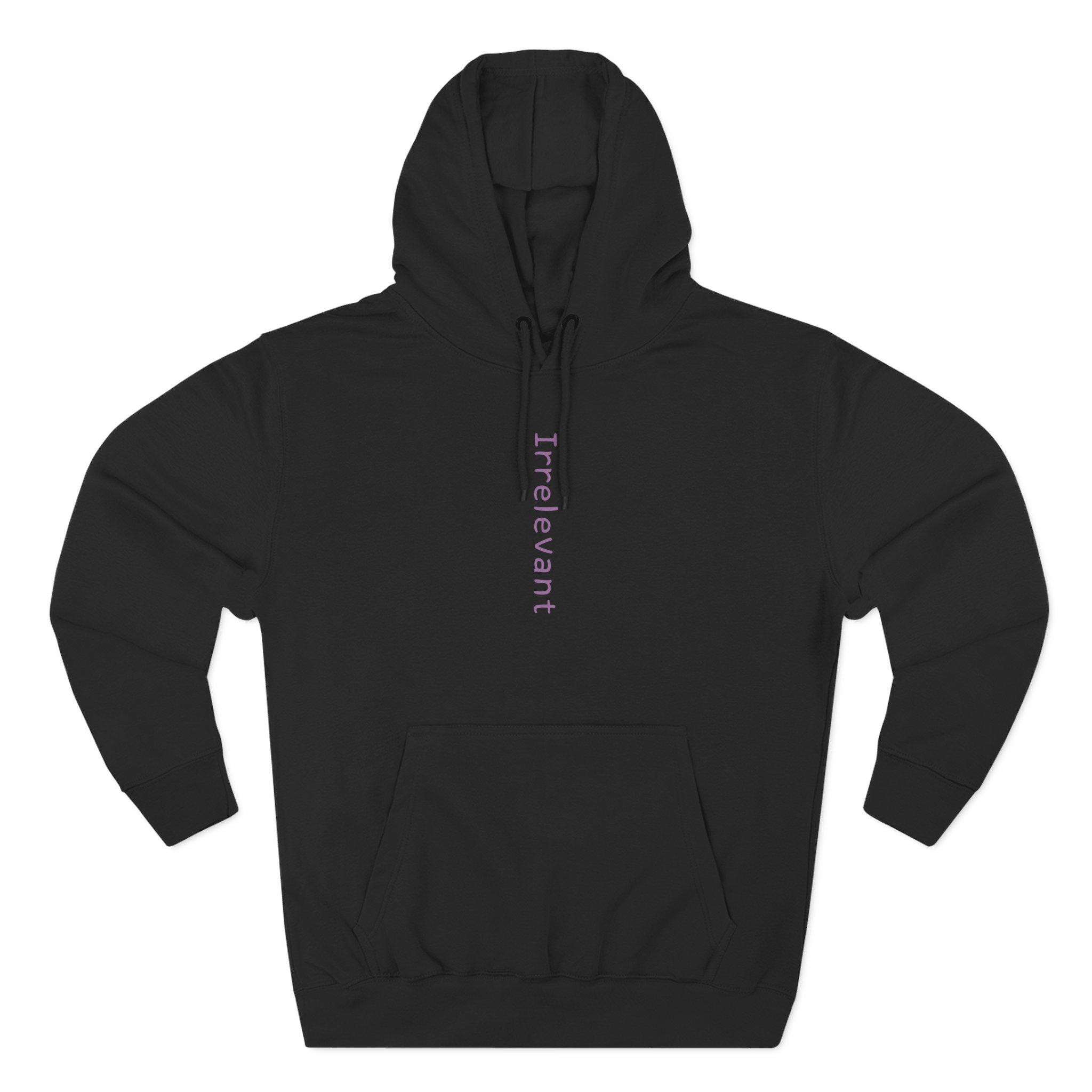 Qtcinderella Irrelevant Three-Panel Fleece Hoodie