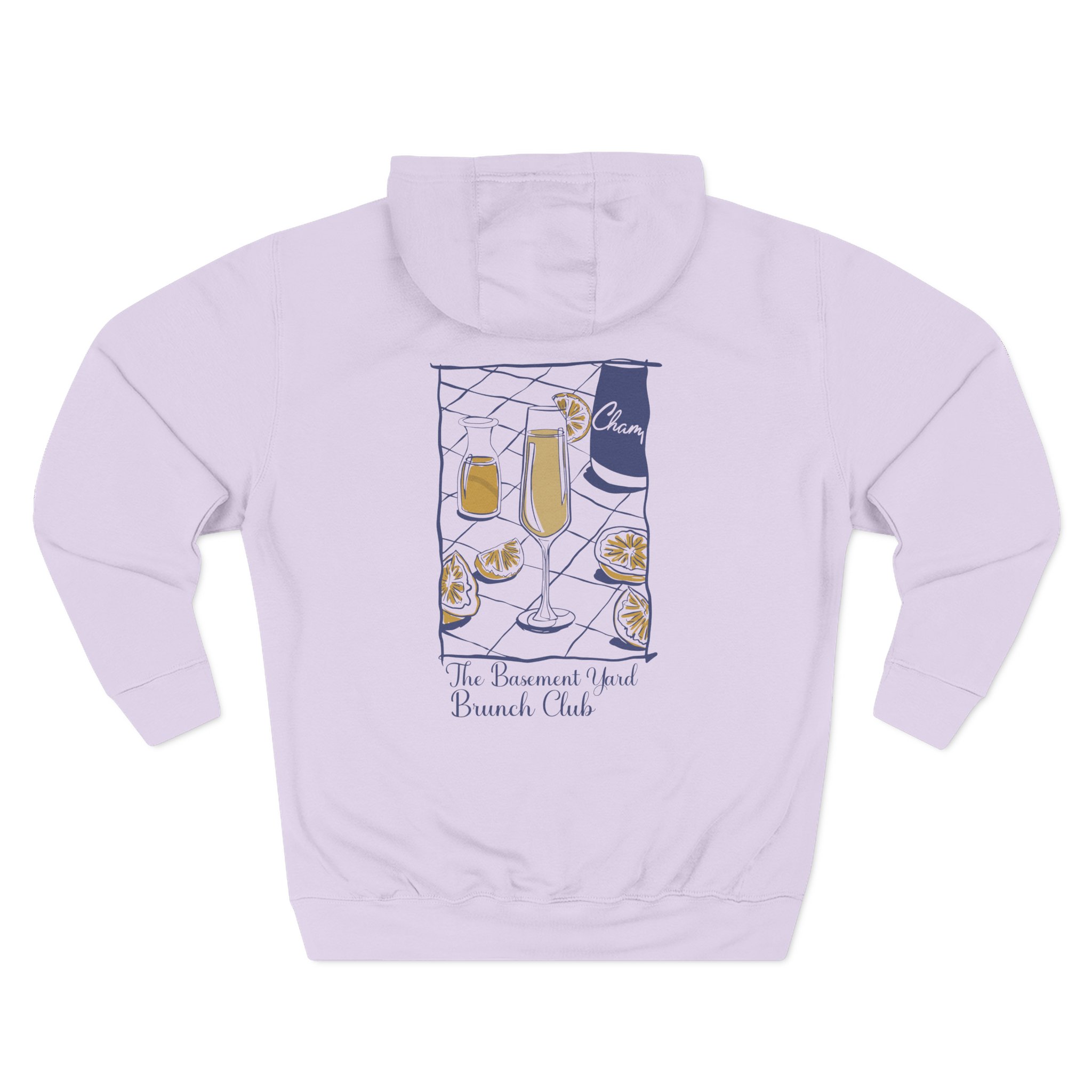 Basement Yard Mimosa Brunch Club Three-Panel Fleece Hoodie