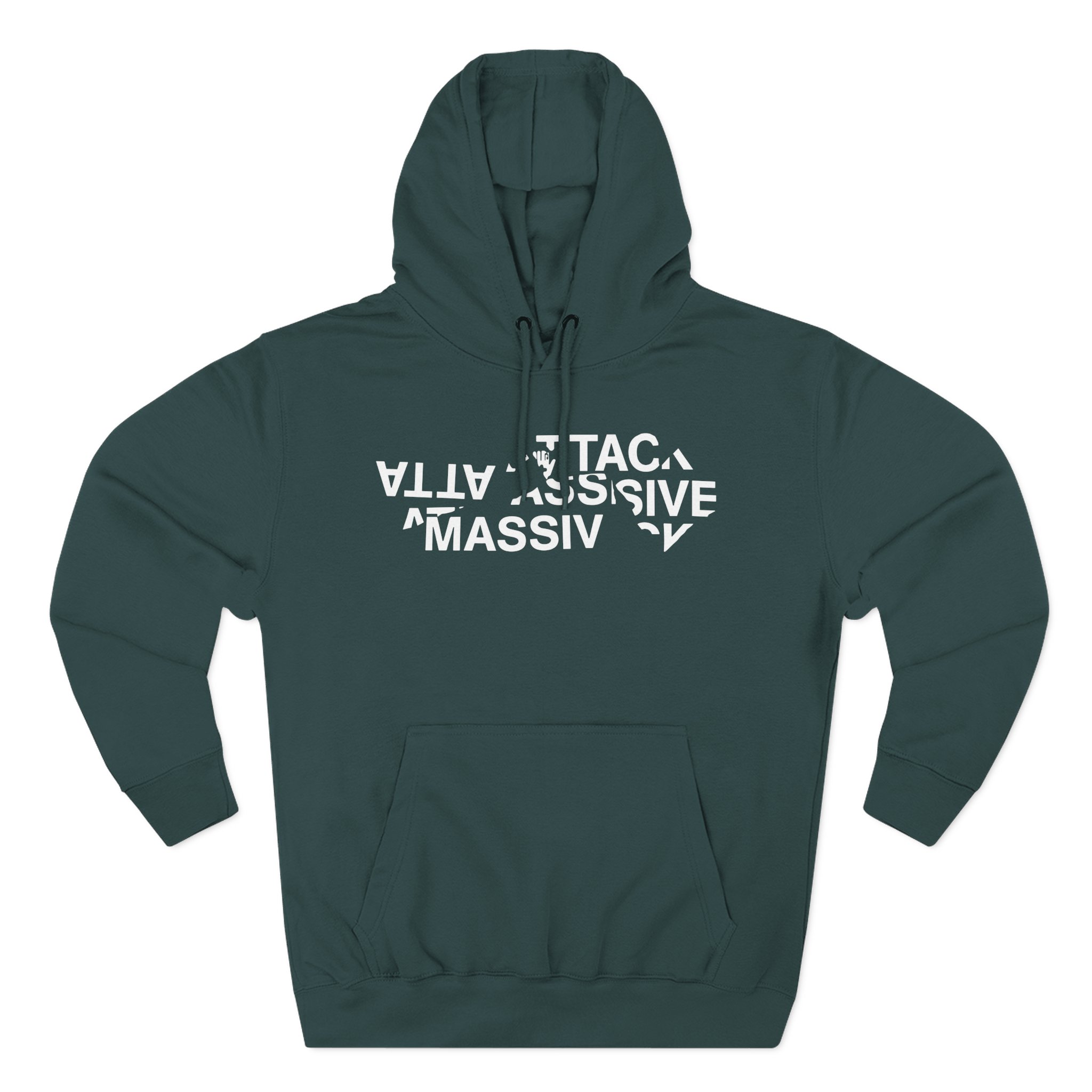 Massive Attack Fractured Logo Three-Panel Fleece Hoodie