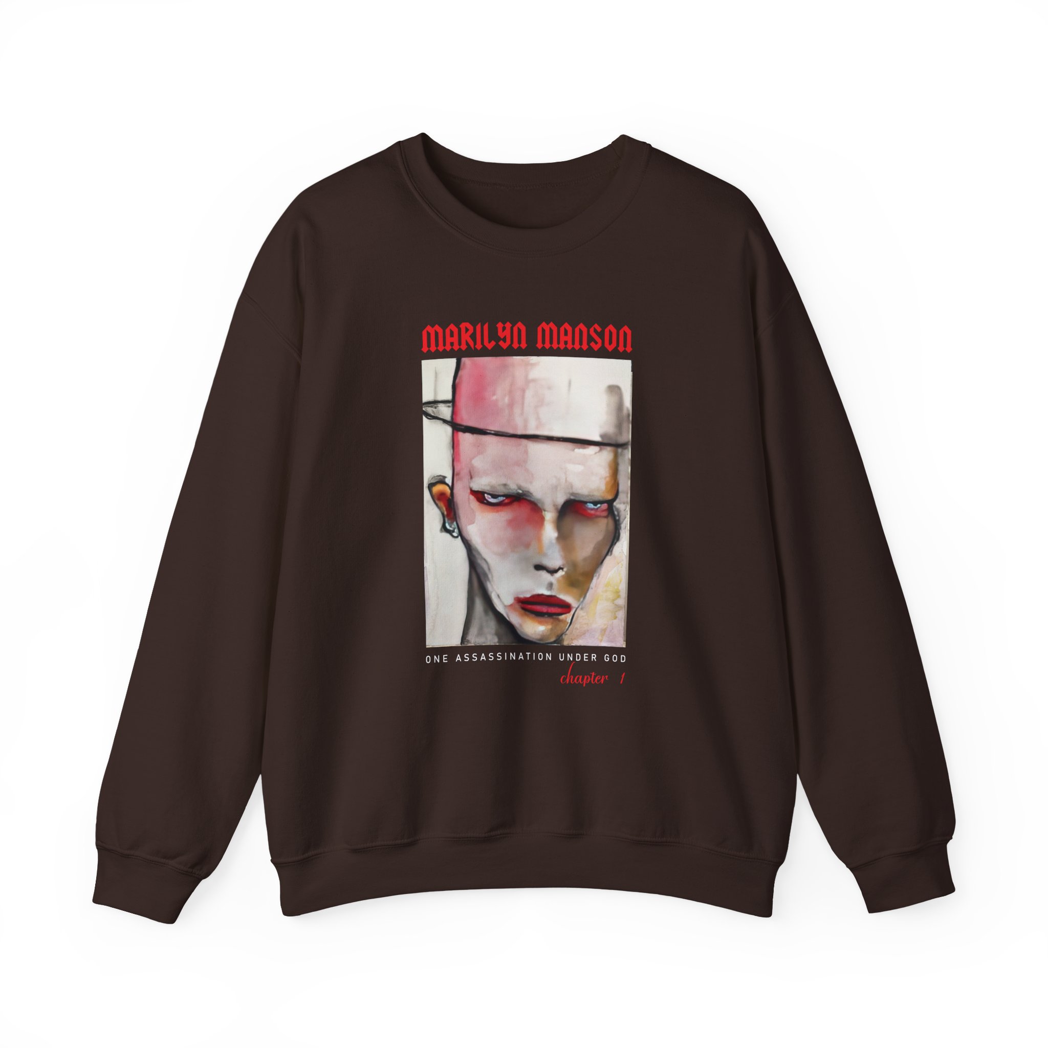 Marilyn Manson One Assassination Under God Unisex Heavy Blendâ„¢ Crewneck Sweatshirt