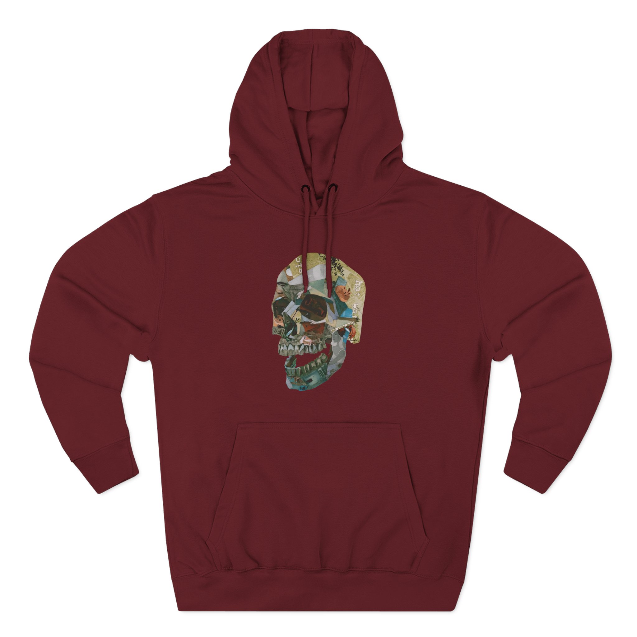 Hot Water Music Album Collage Skull Three-Panel Fleece Hoodie