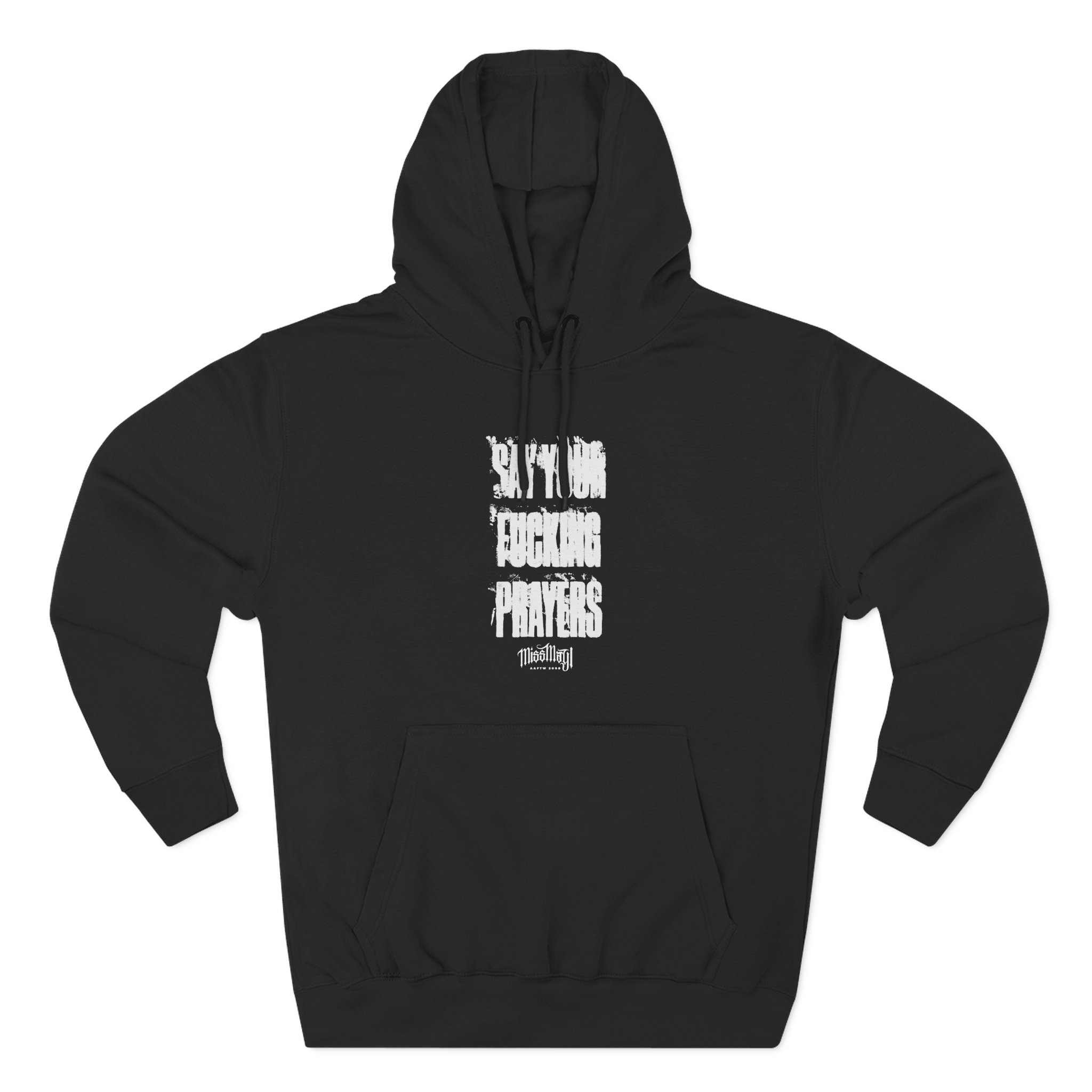 Miss May I Glow in the Dark Prayers Three-Panel Fleece Hoodie