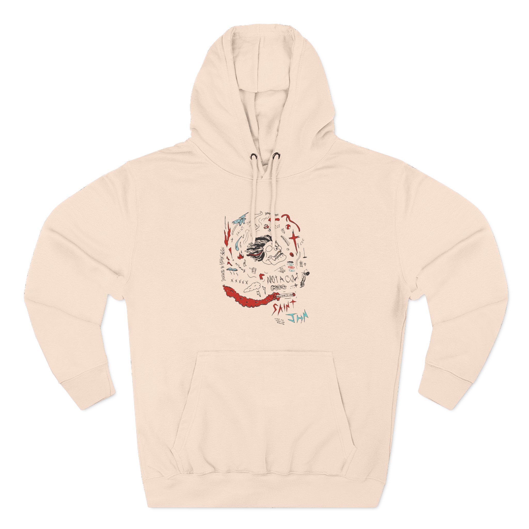 Saint Jhn Three-Panel Fleece Hoodie
