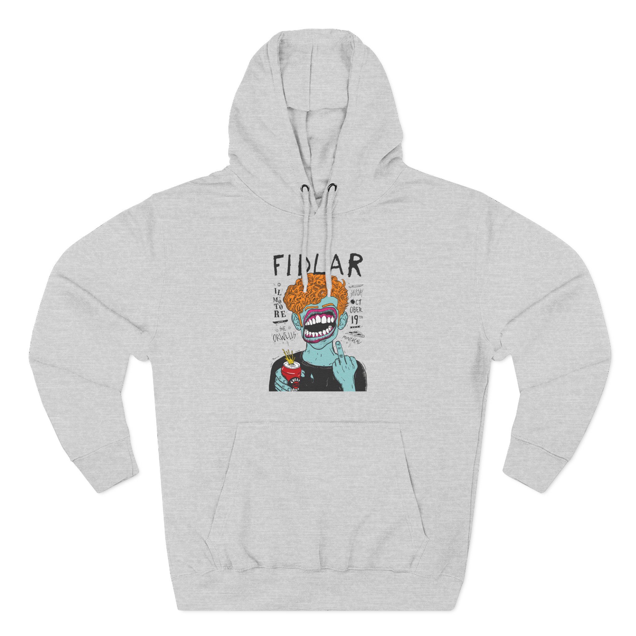 Fidlar Band Rock the Orwells Three-Panel Fleece Hoodie