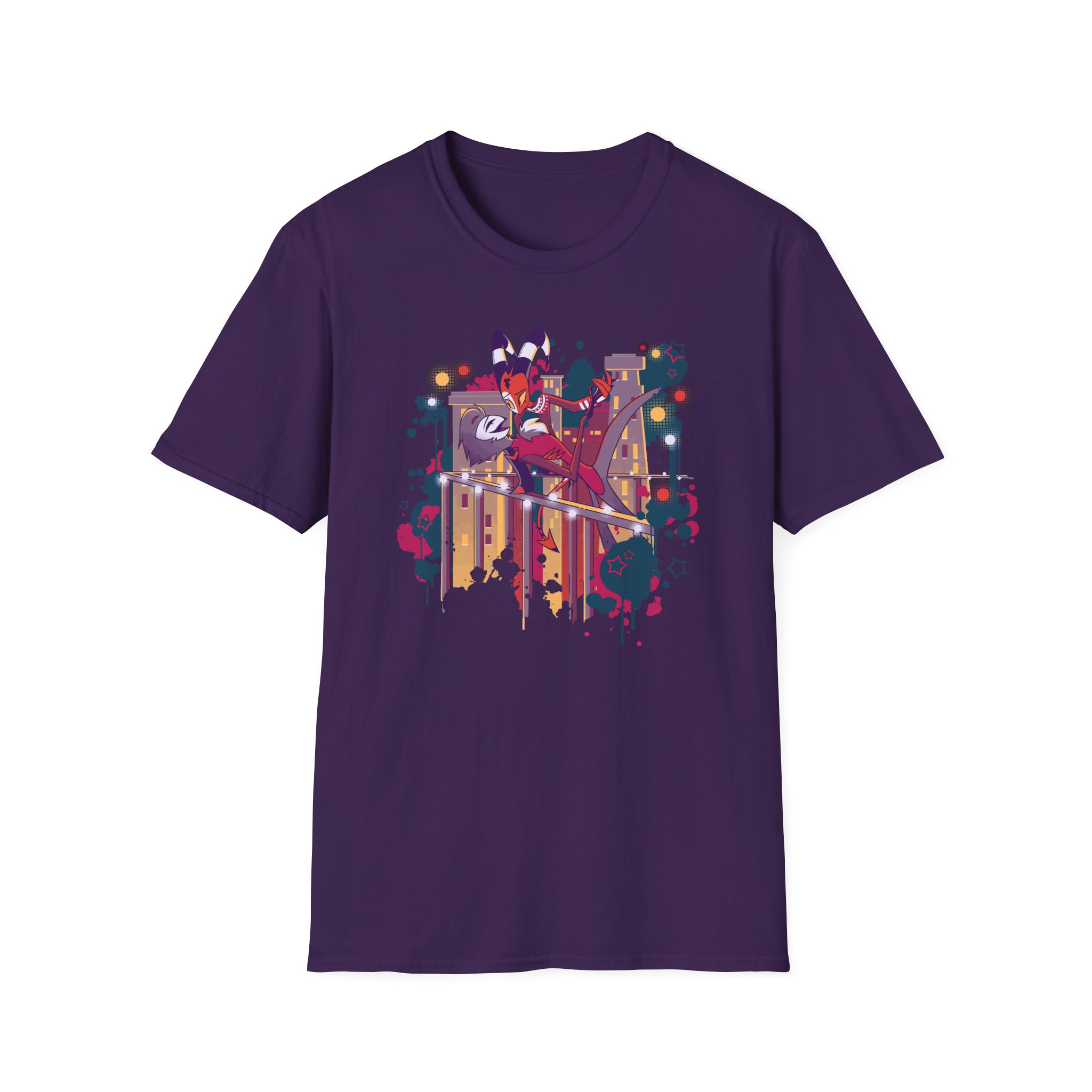 Vivziepop Stolas + Blitz Rooftop Dance Unisex Softstyle T-Shirt