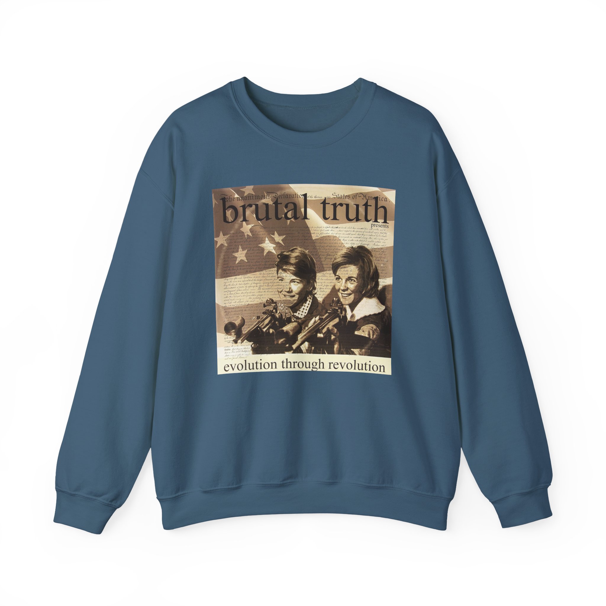 Brutal Truth Evolution Through Revolution Unisex Heavy Blend Crewneck Sweatshirt
