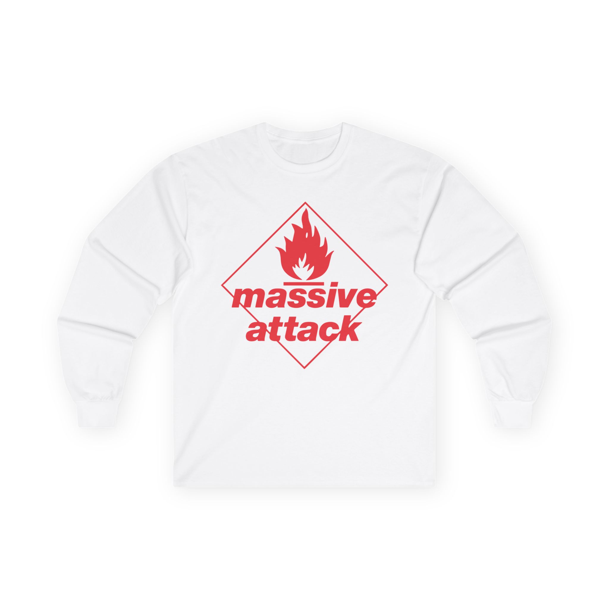 Massive Attack Blue Lines Red Logo Unisex Ultra Cotton Long Sleeve Tee