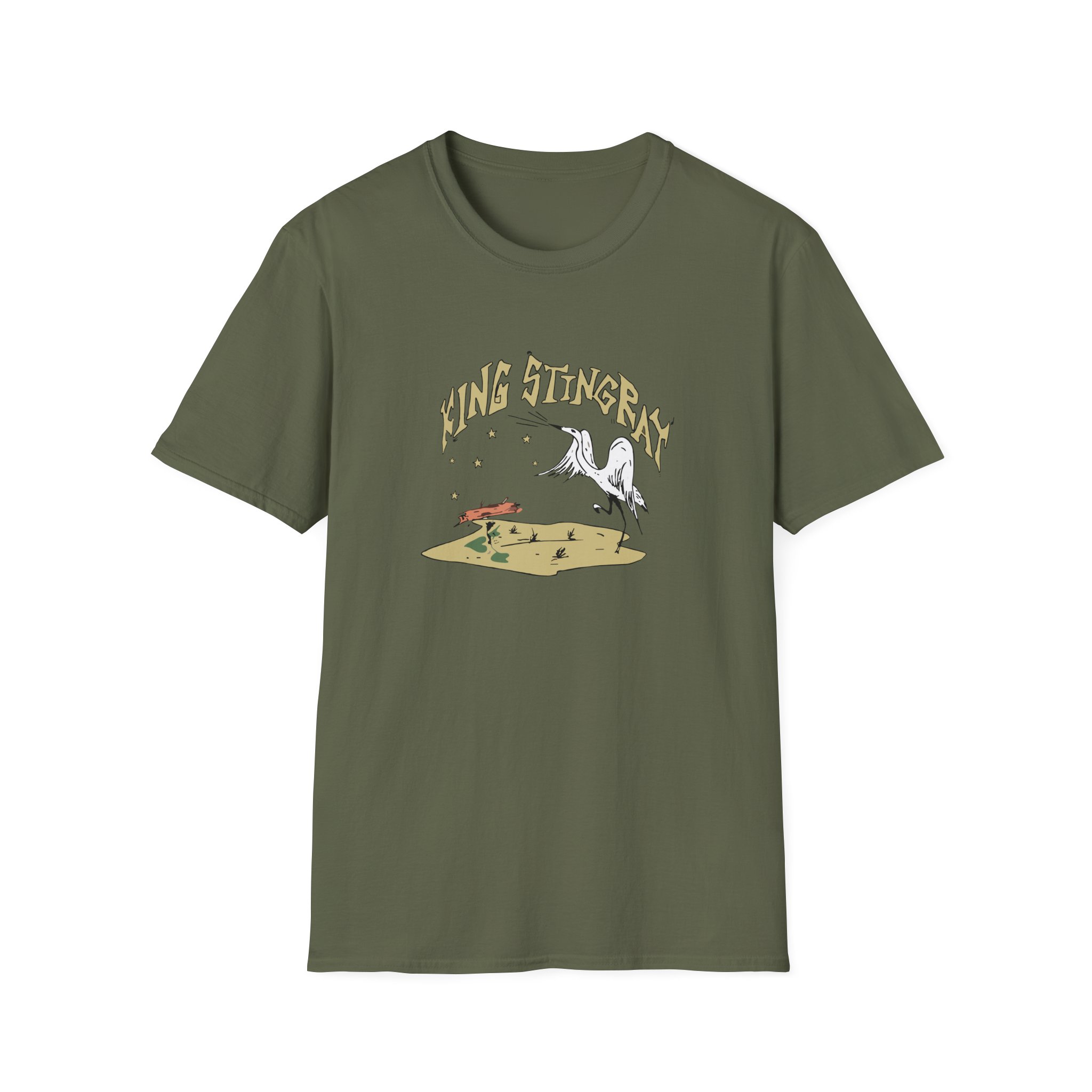 King Stingray Ivory Bird Unisex Softstyle T-Shirt