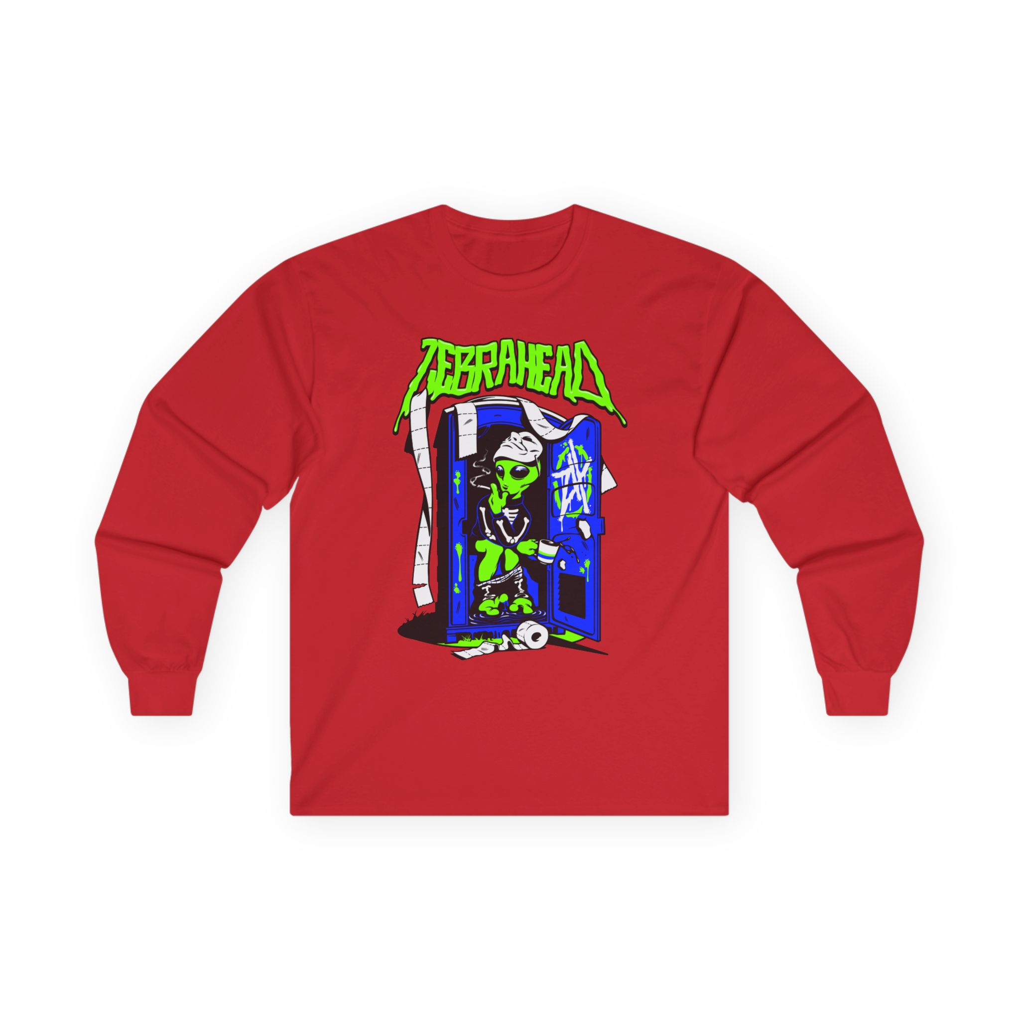 Zebrahead White ZH Coffee break Unisex Ultra Cotton Long Sleeve Tee