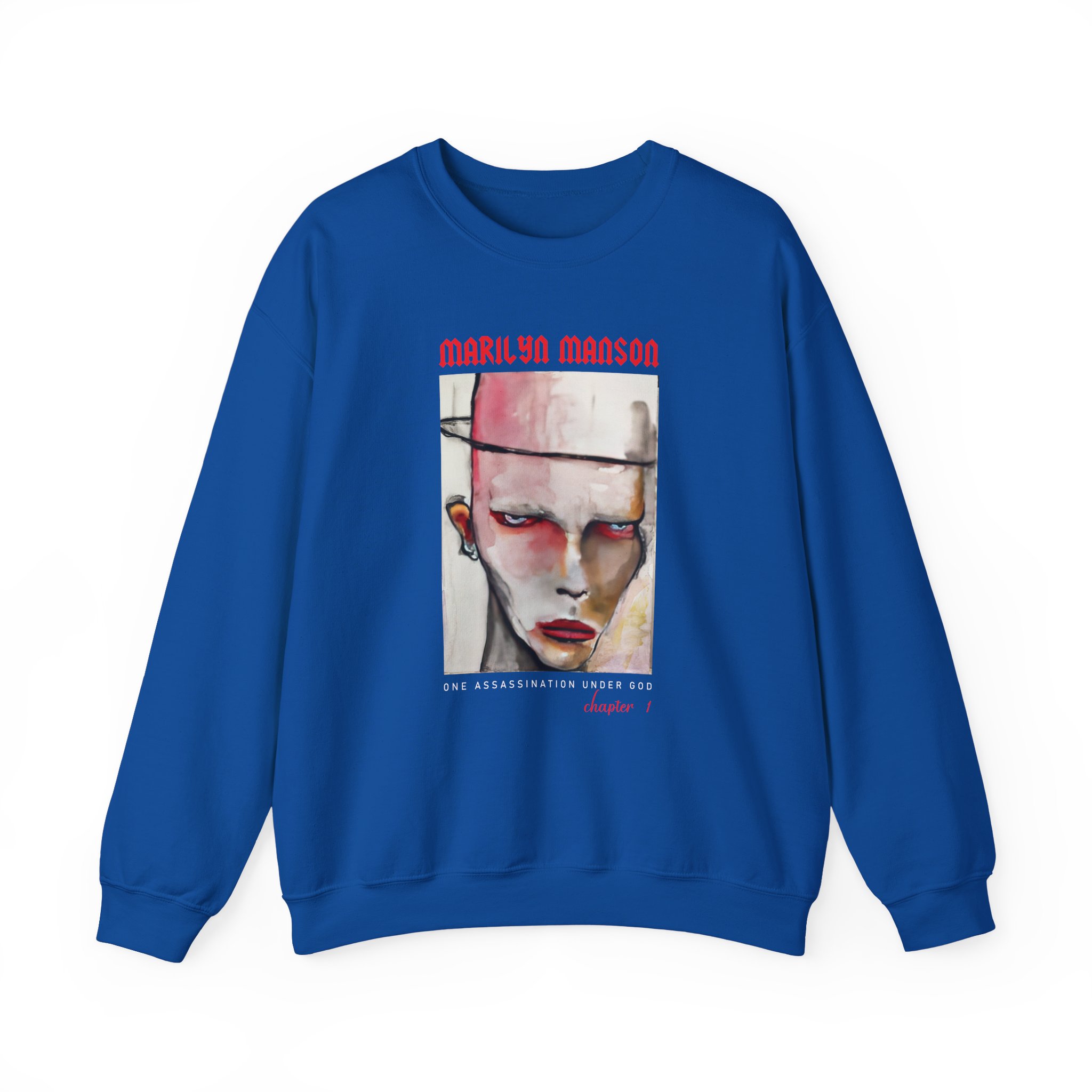 Marilyn Manson One Assassination Under God Unisex Heavy Blendâ„¢ Crewneck Sweatshirt