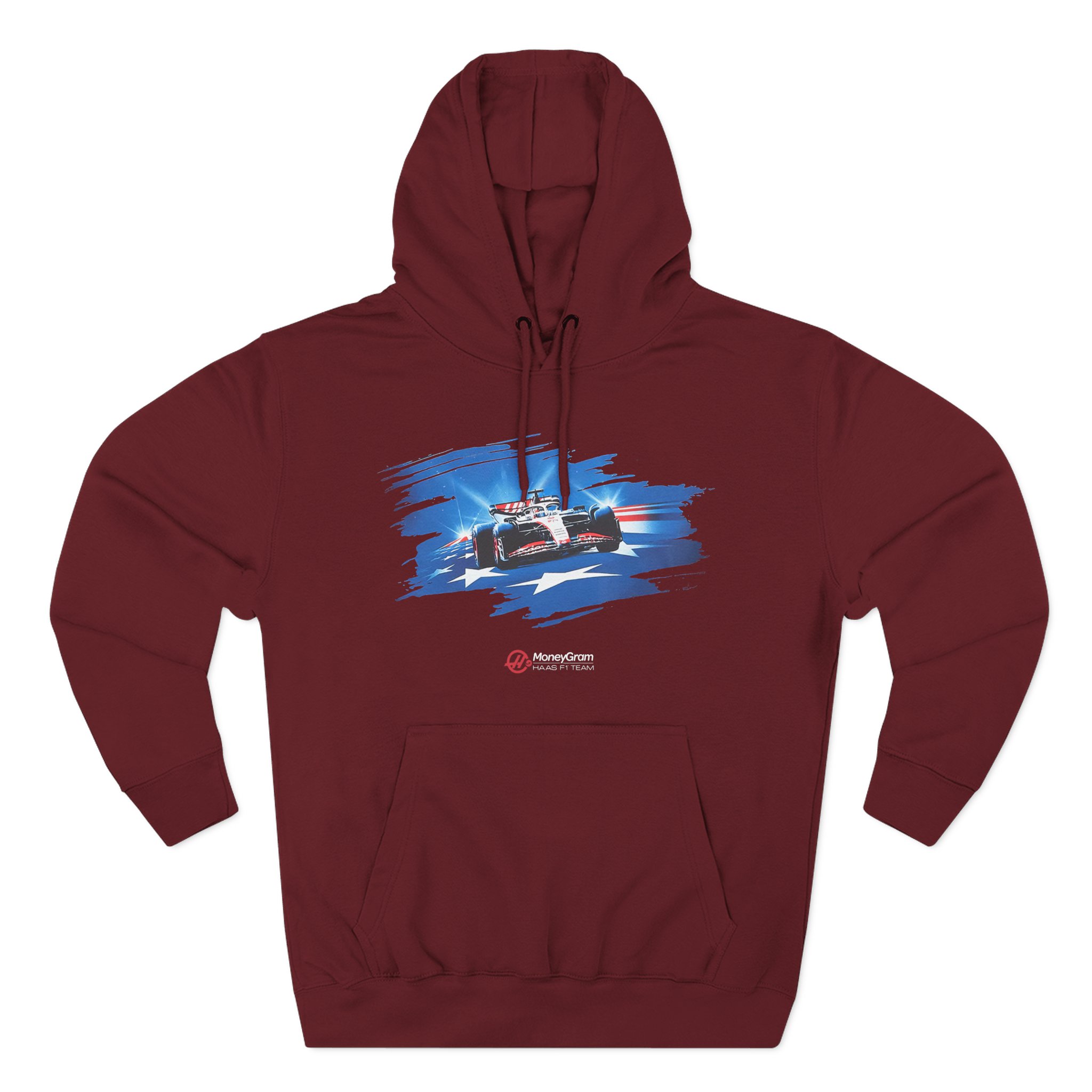 Haas F1 Usa Three-Panel Fleece Hoodie