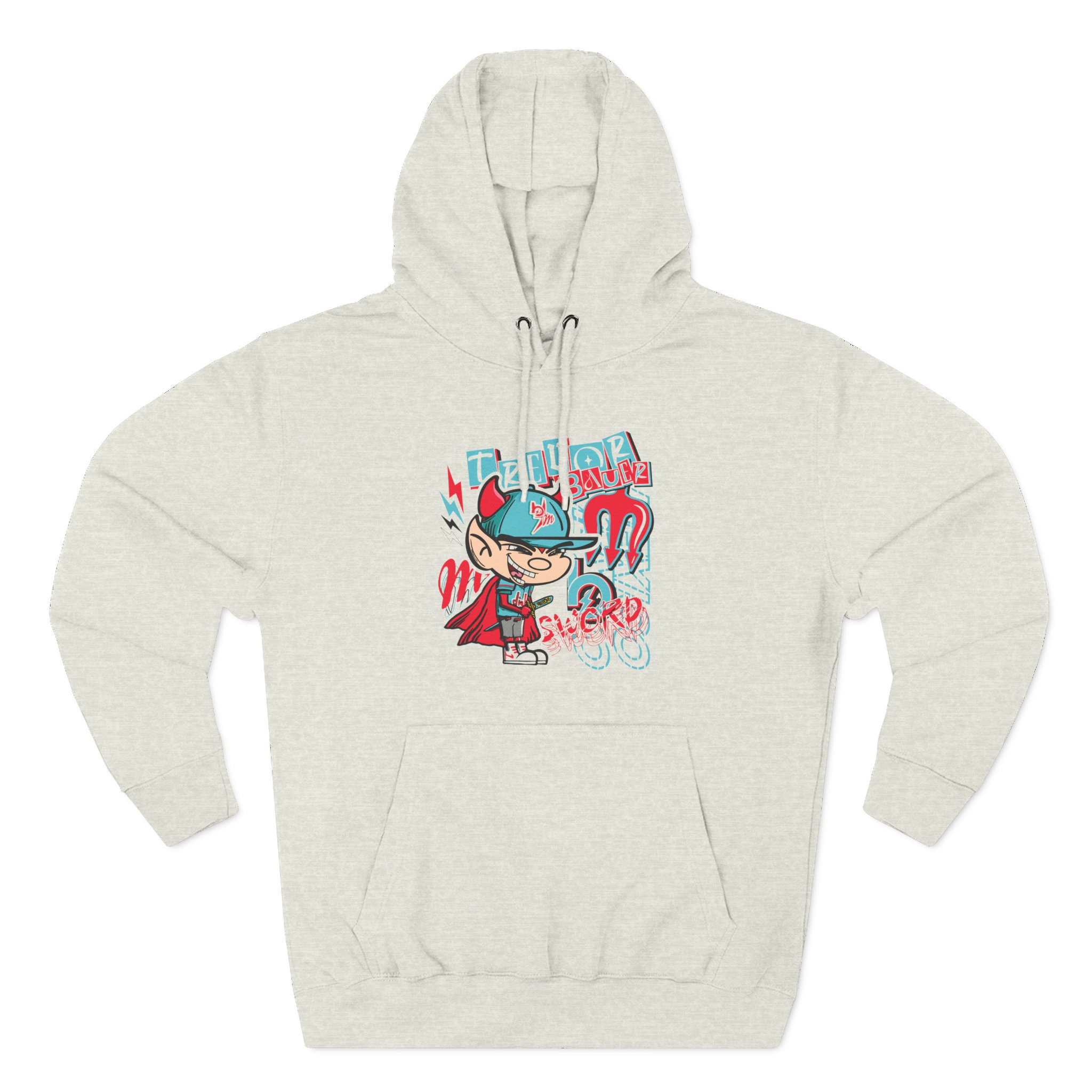 Trevor Bauer Diablo's Cartoon Three-Panel Fleece Hoodie