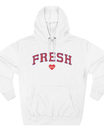 Fresh Love Heart Three-Panel Fleece Hoodie