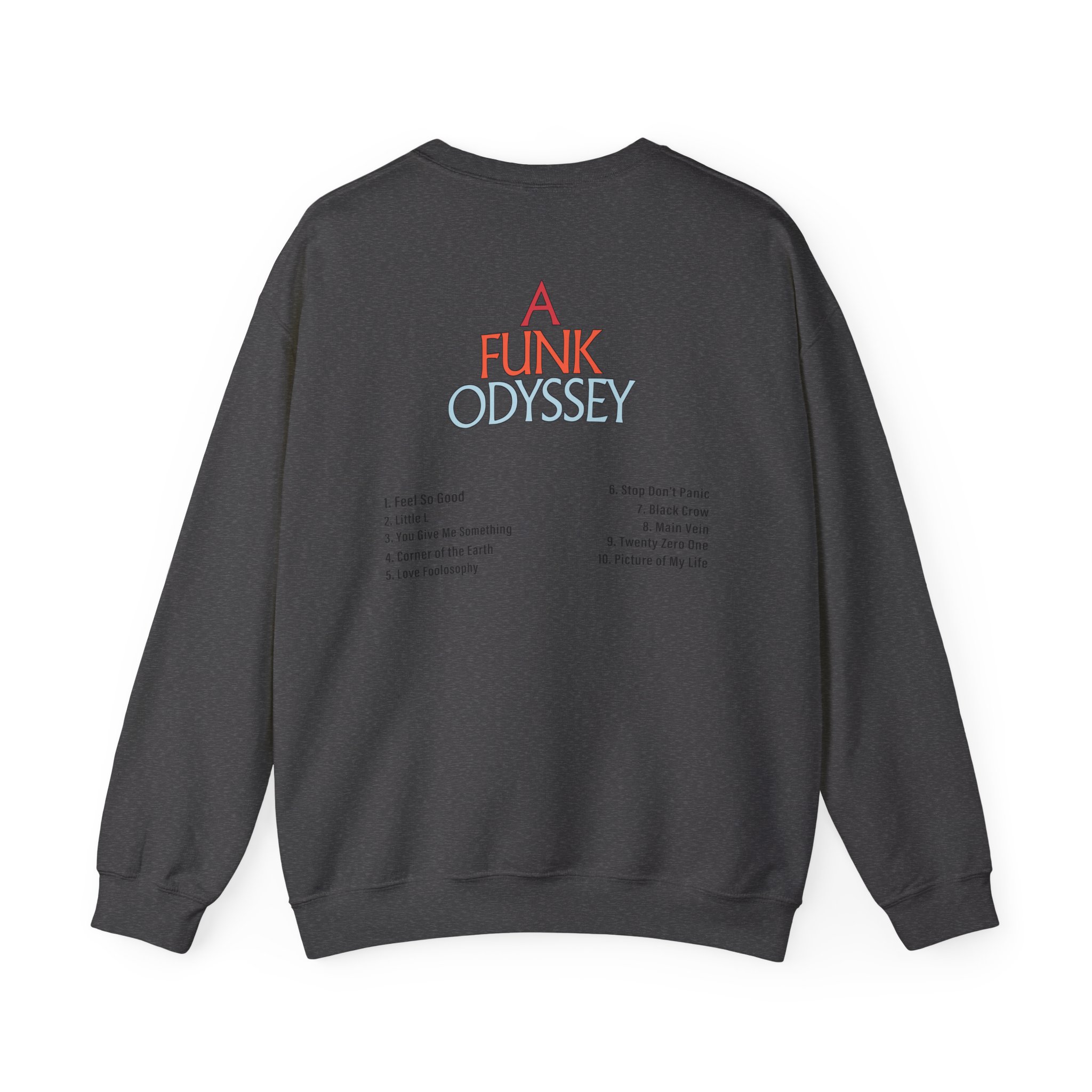 J Funk Odyssey Tracklist Unisex Heavy Blendâ„¢ Crewneck Sweatshirt