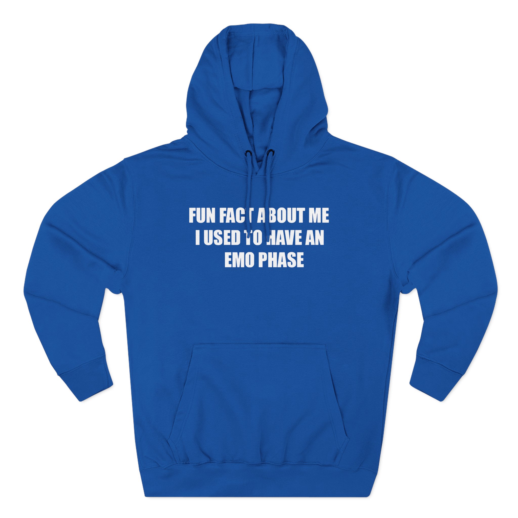 Jake & Johnnie Fun Fact About Me I Used to Have an Emo Phase Three-Panel Fleece Hoodie