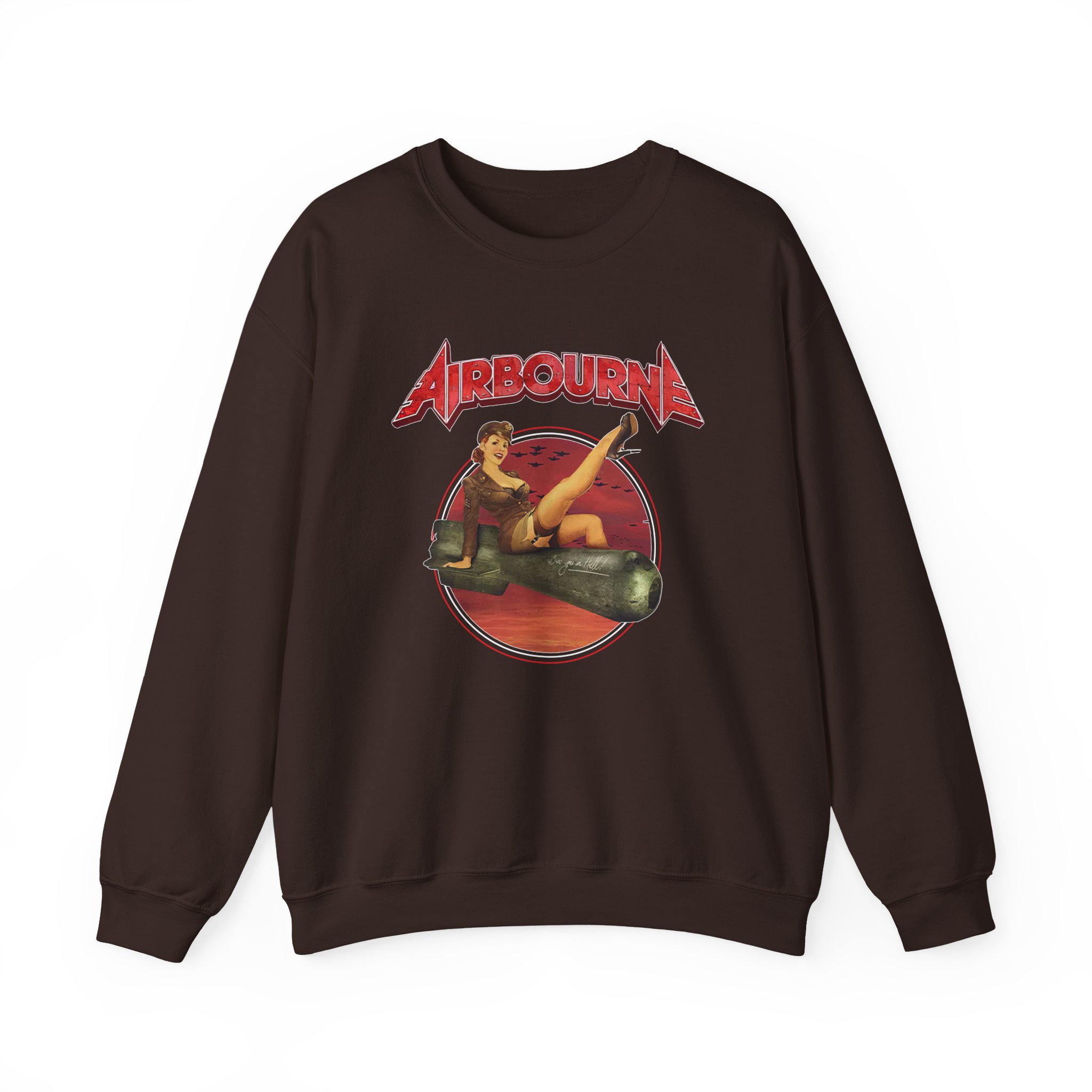 Airbourne Bomb Girl Unisex Heavy Blendâ„¢ Crewneck Sweatshirt
