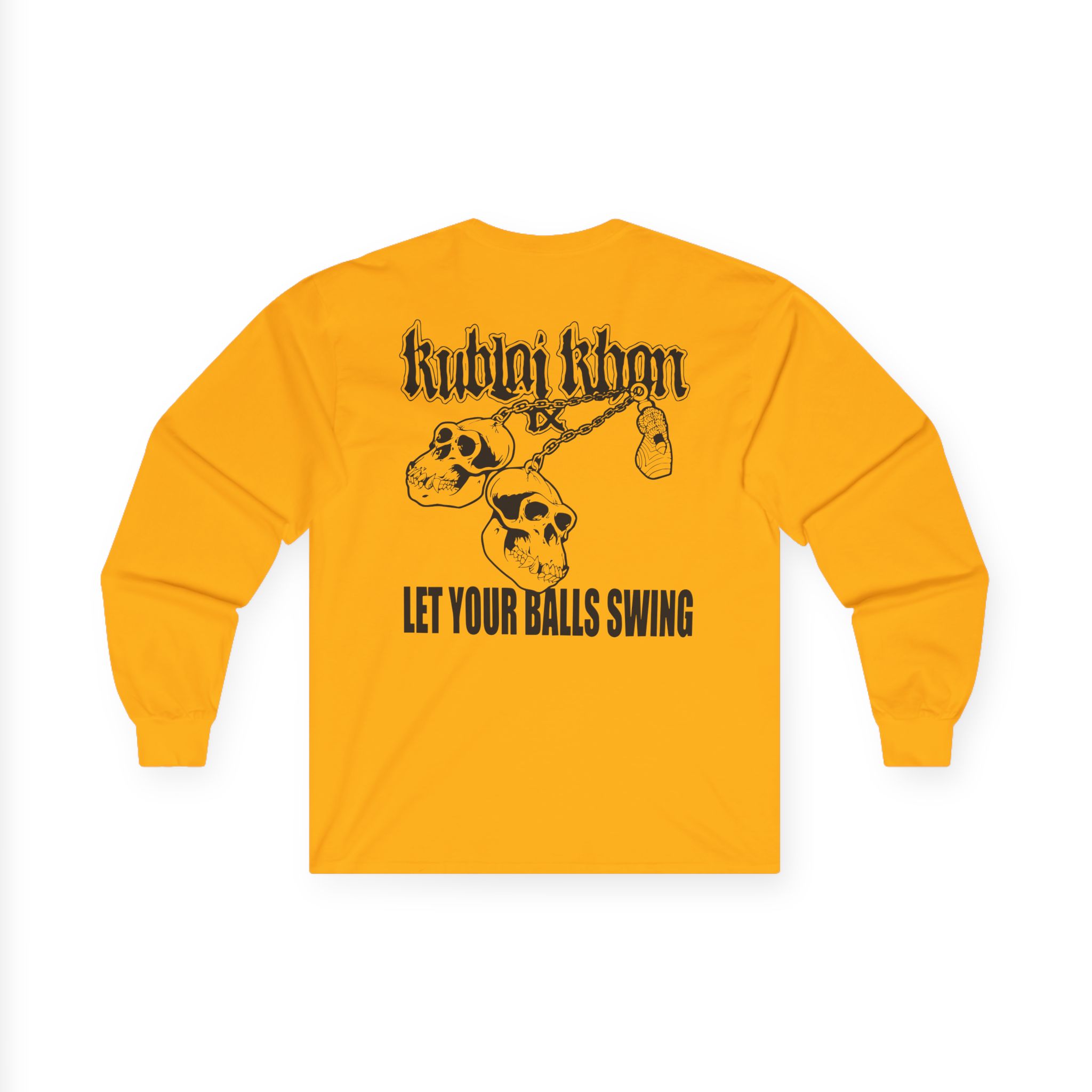 Kublai Khan - Let the Balls Swing Natural Unisex Ultra Cotton Long Sleeve Tee