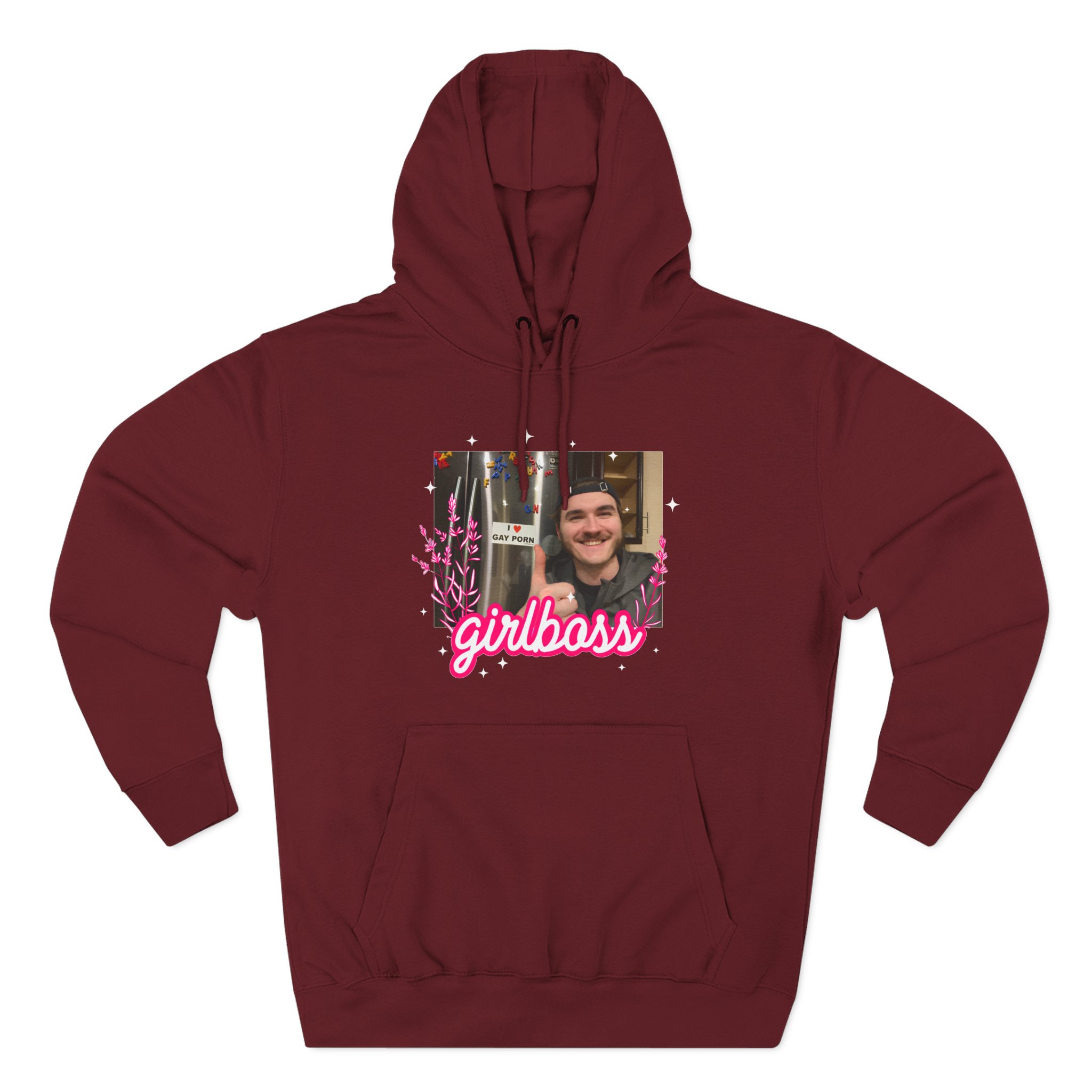 Jschlatt Girlboss Three-Panel Fleece Hoodie
