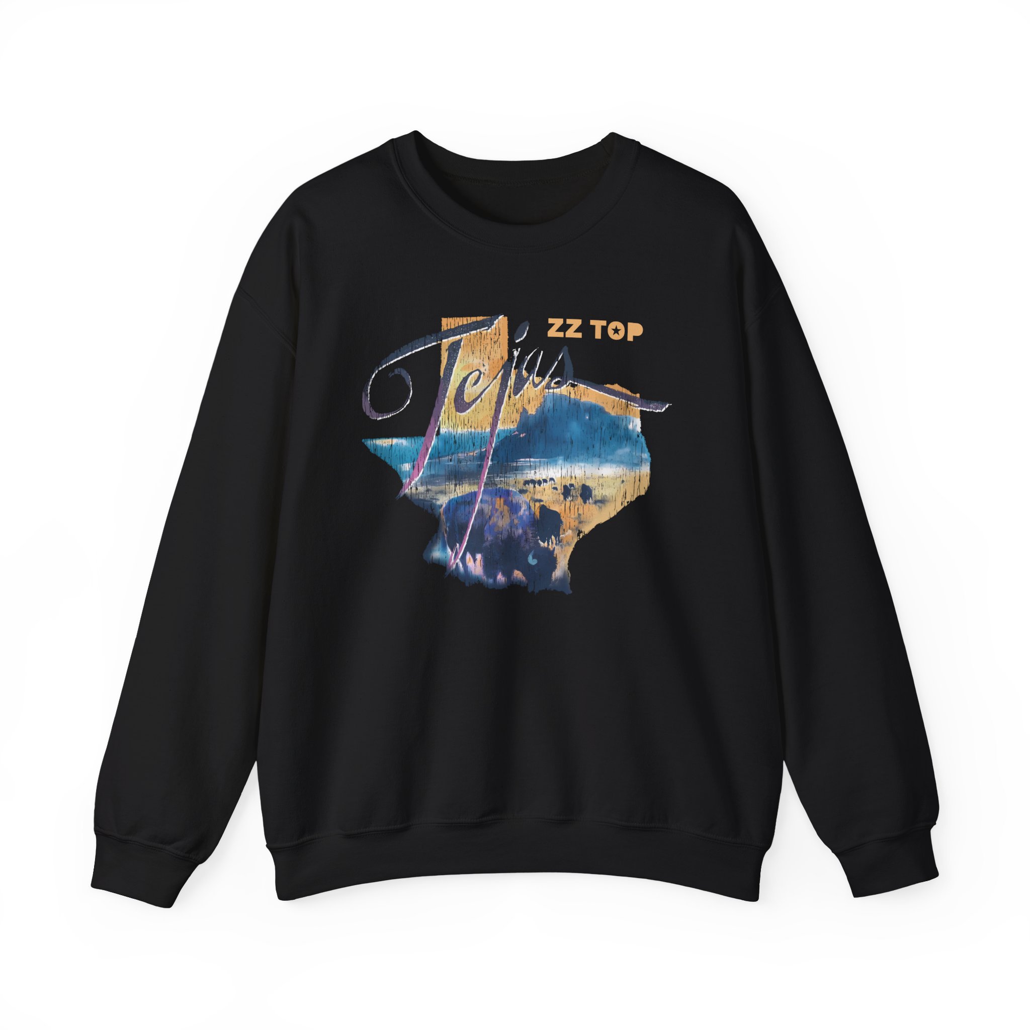 Zz Top Tejas Unisex Heavy Blendâ„¢ Crewneck Sweatshirt