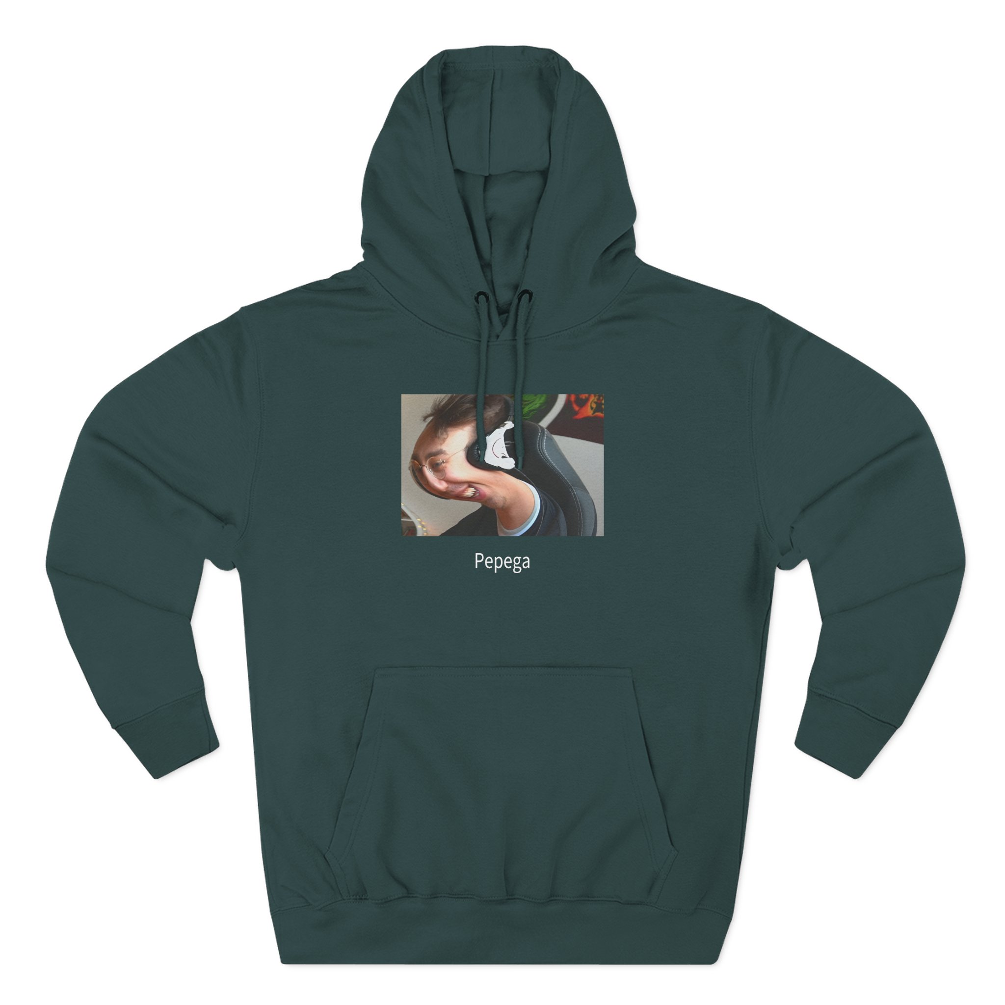 Papaplatte Pepega Three-Panel Fleece Hoodie