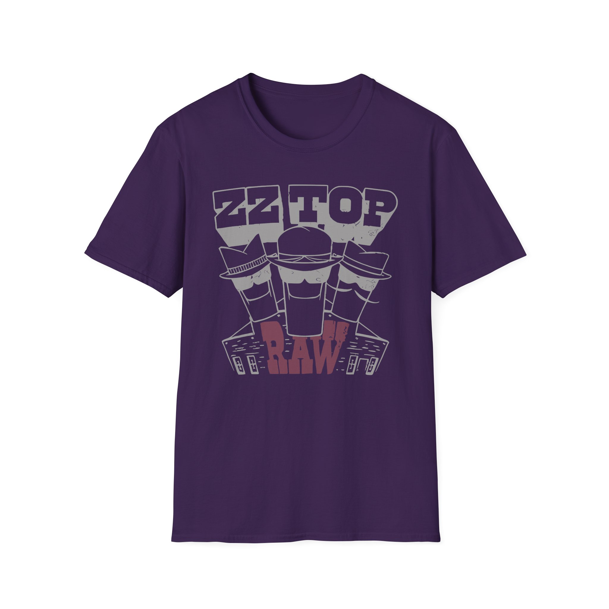 ZZ Top Raw Unisex Softstyle T-Shirt